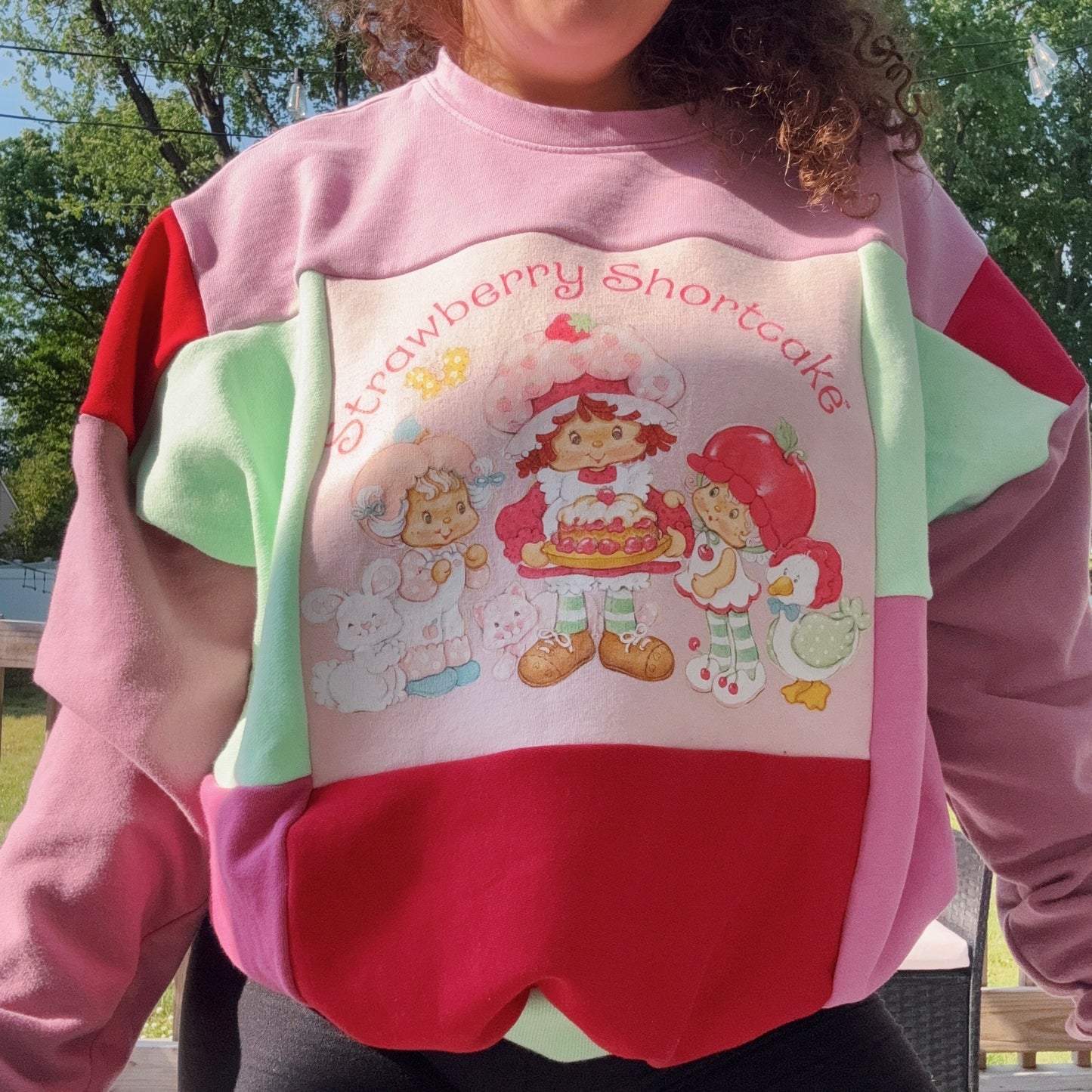 Strawberry Shortcake Patchwork Crew - Size S-XL