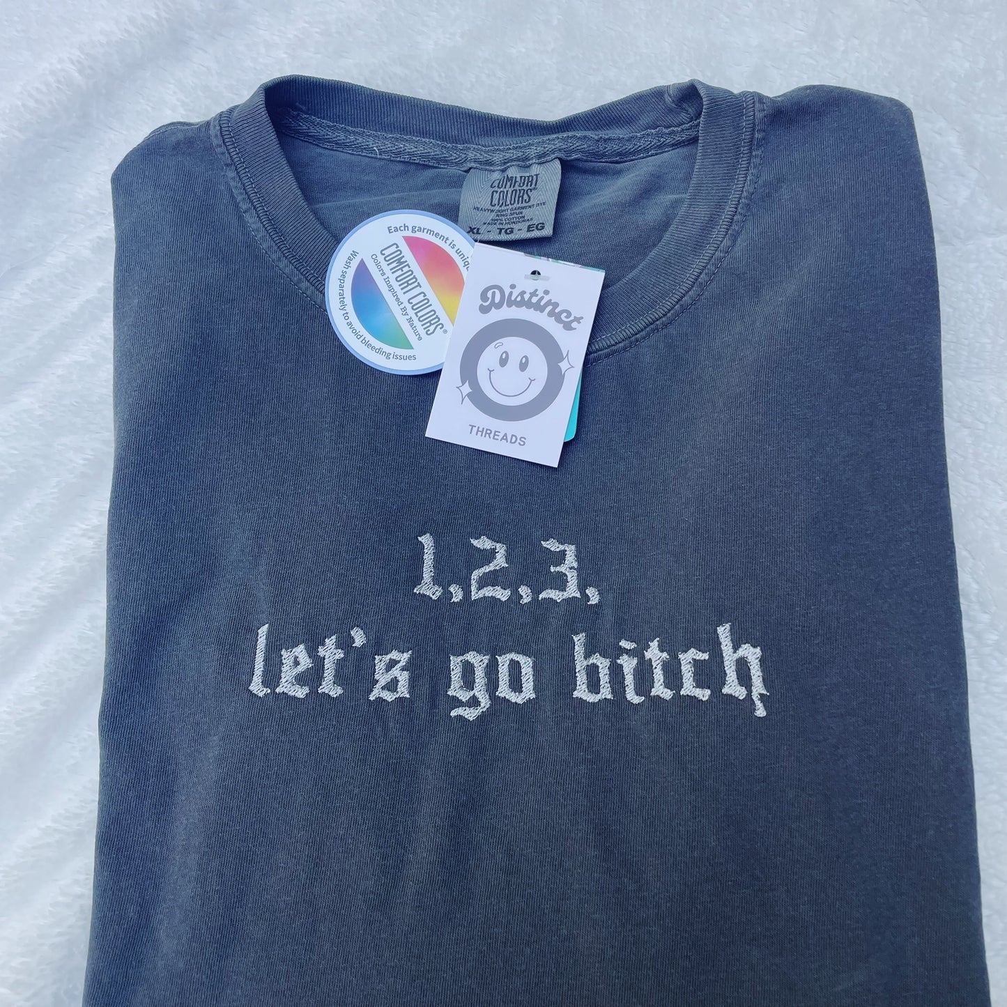 123 Let's Go B*tch Taylor Inspired Embroidered T-Shirt