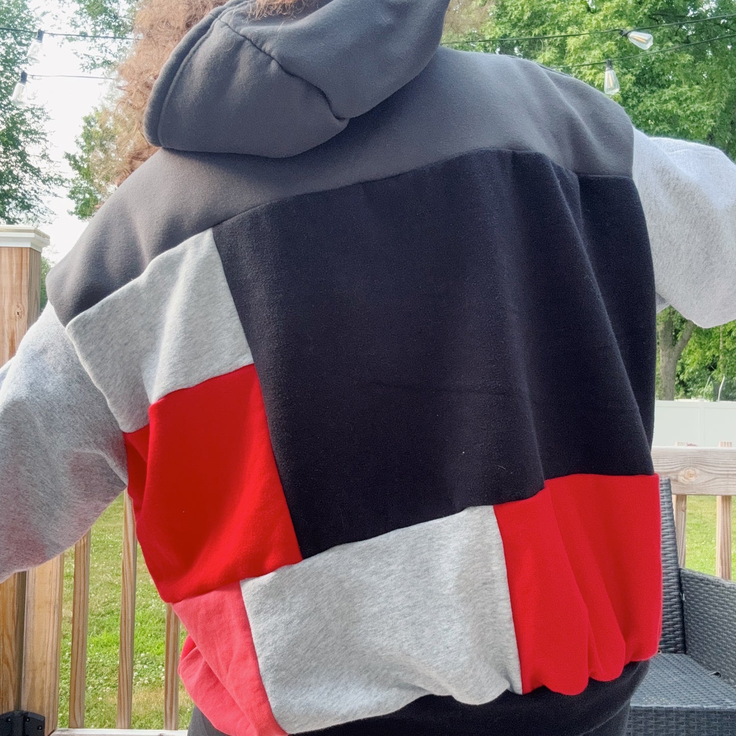 Sabrina Patchwork Hoodie - Size XS-L
