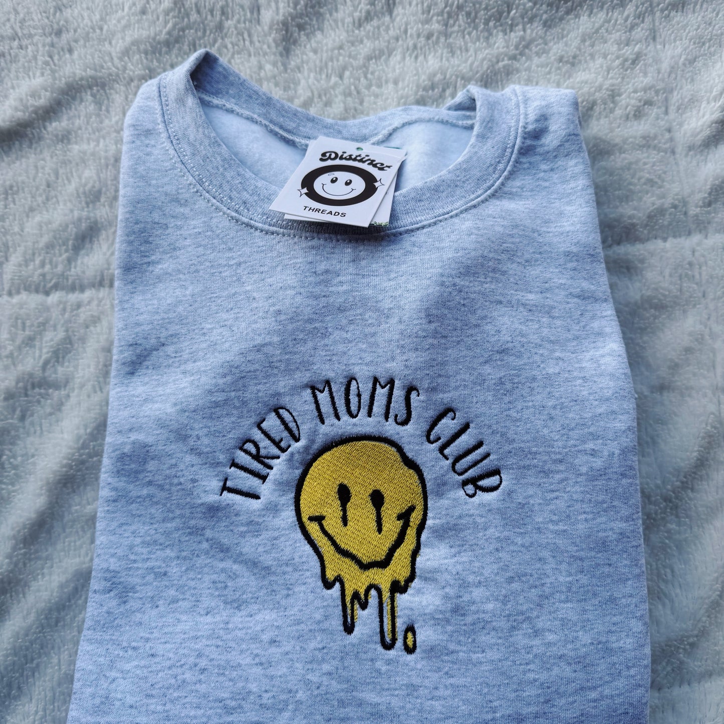 Tired Moms Club Embroidered Crewneck Sweatshirt