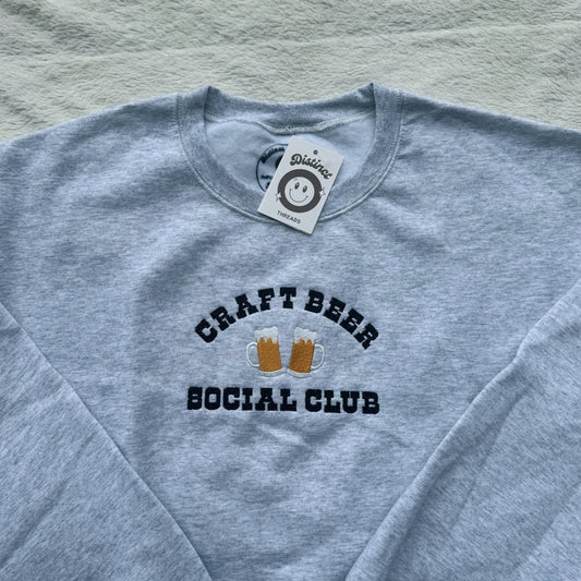 Craft Beer Social Club Ready To Ship Embroidered Crew - Size Large