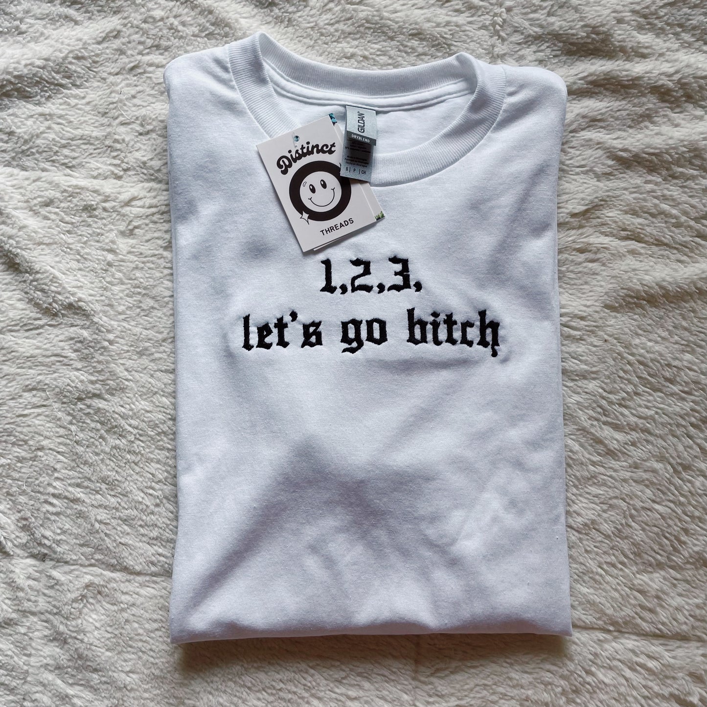 123 Let's Go B*tch Taylor Inspired Embroidered T-Shirt