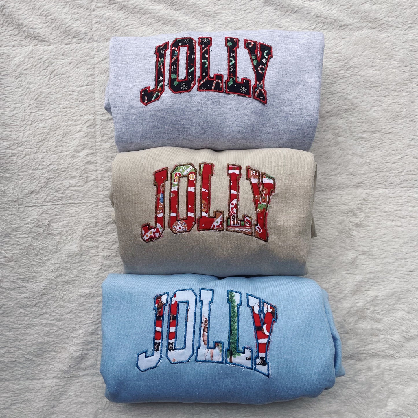 Jolly Holiday Surprise Embroidered Crewneck Sweatshirt