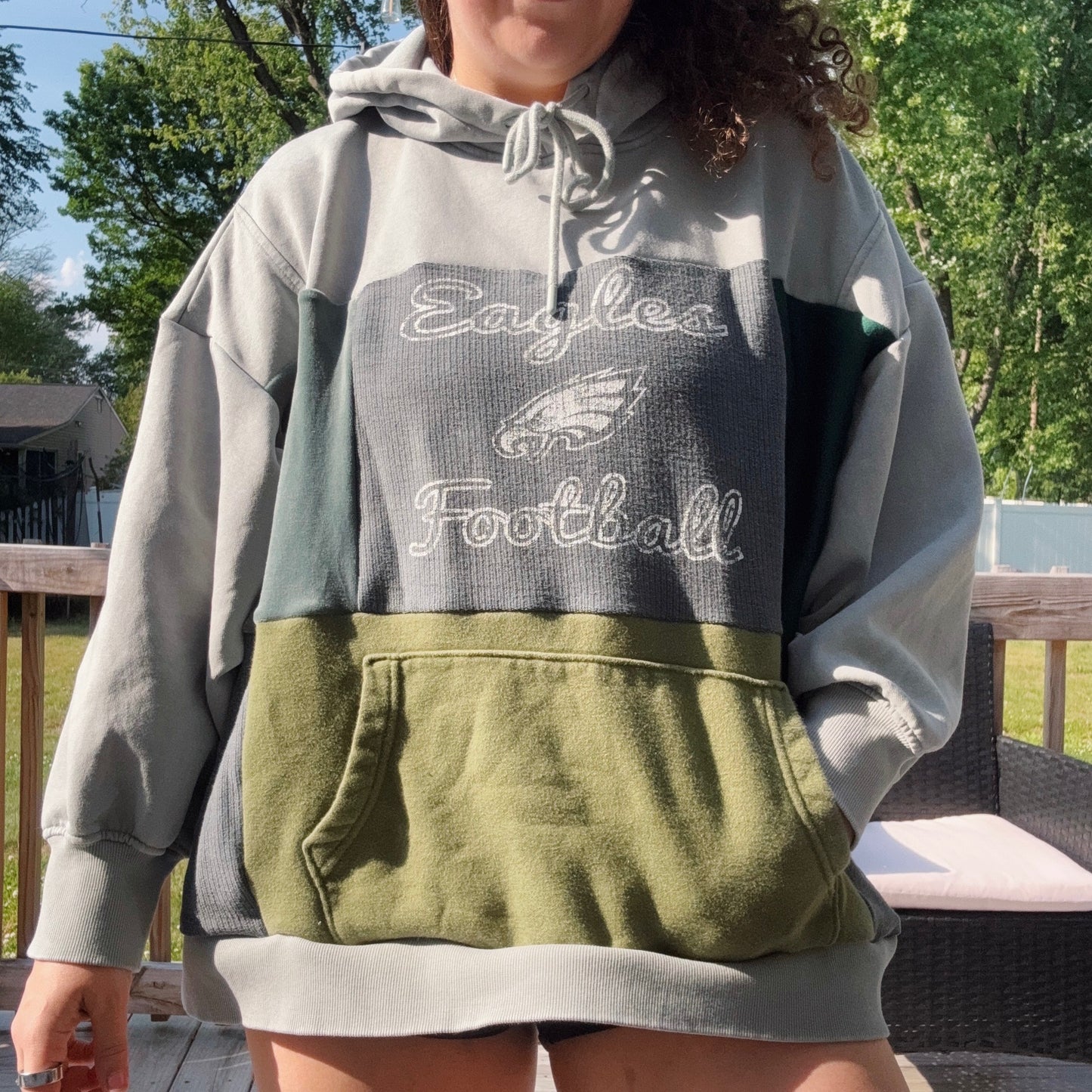 Birds Patchwork Hoodie - Size S-XL