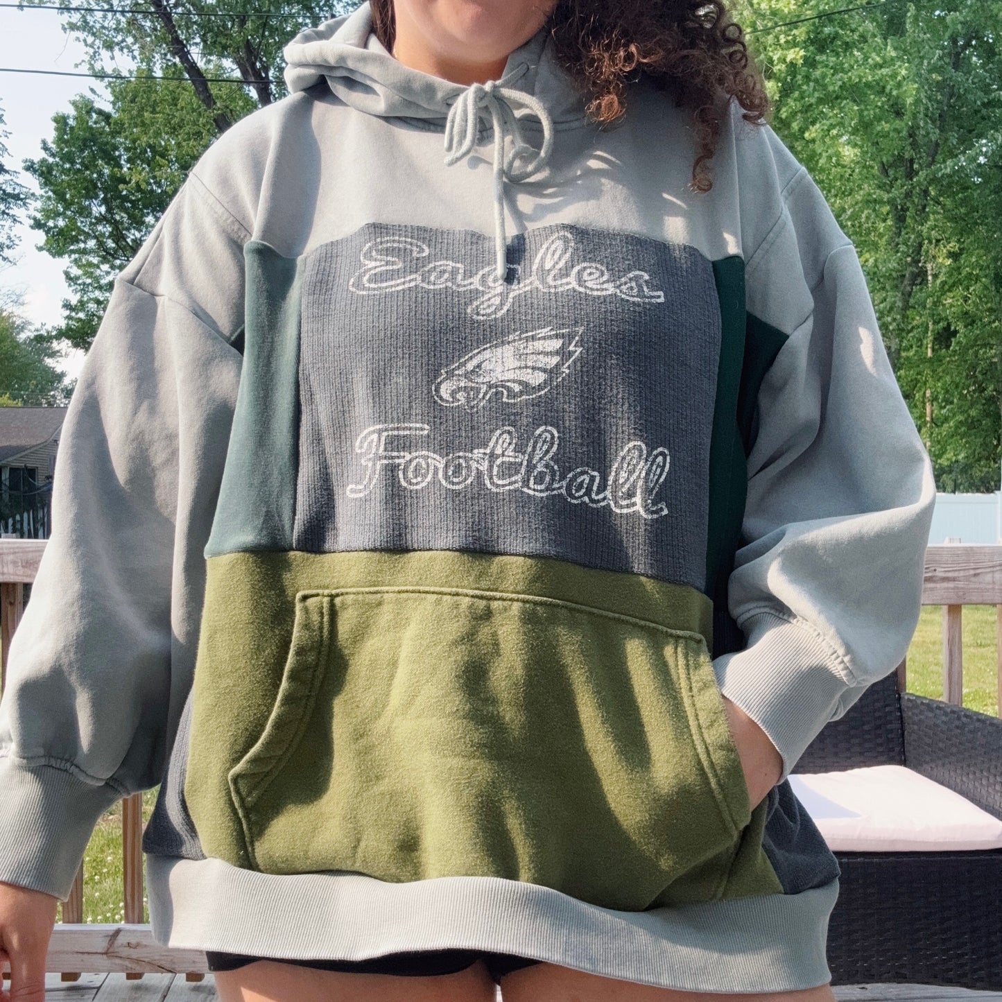 Birds Patchwork Hoodie - Size S-XL