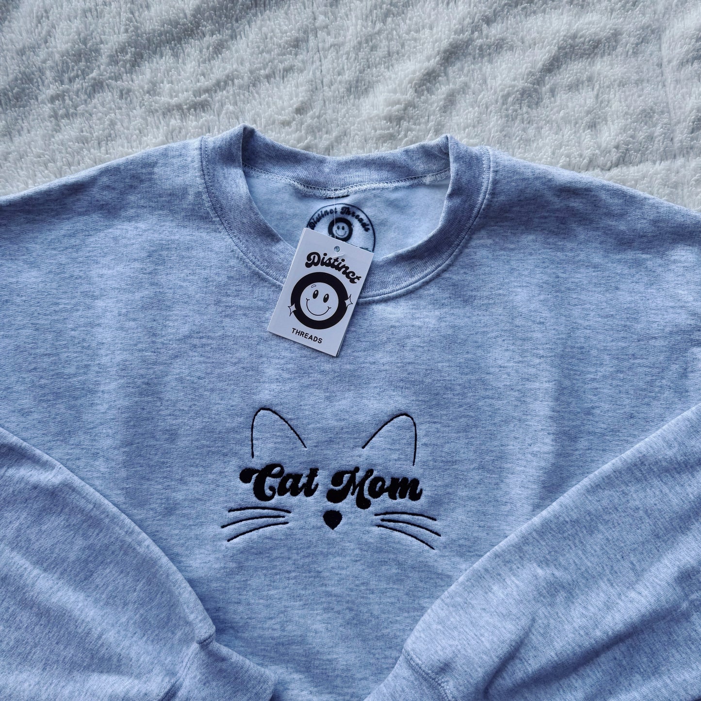 Cat Mom Ready To Ship Embroidered Crew - Size Medium