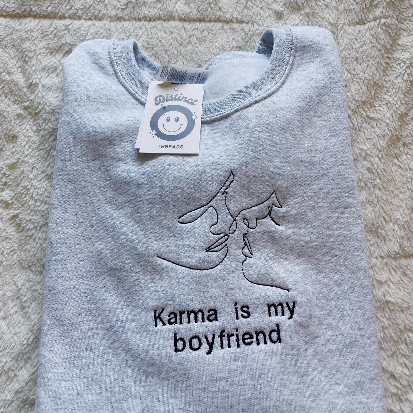 Karma Is My Boyfriend Taylor Inspired Embroidered Crewneck Sweatshirt