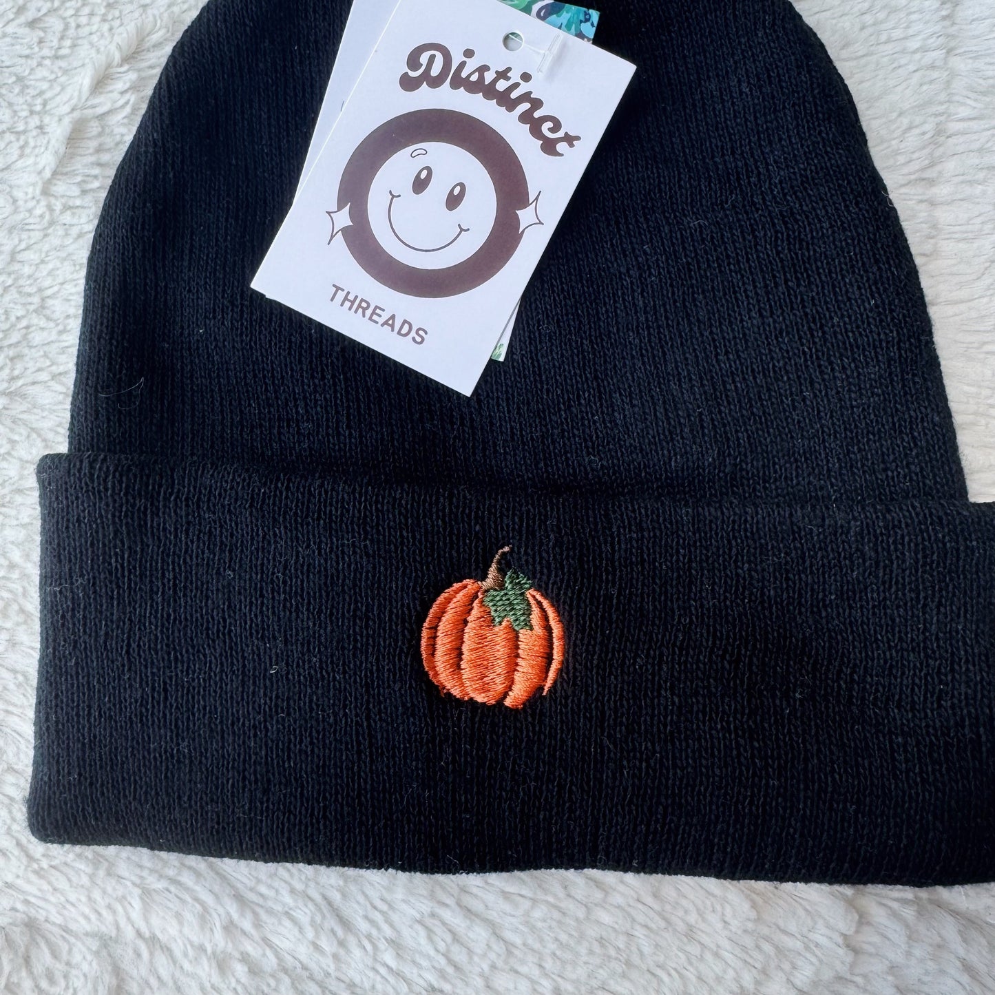 Pumpkin Embroidered Beanie