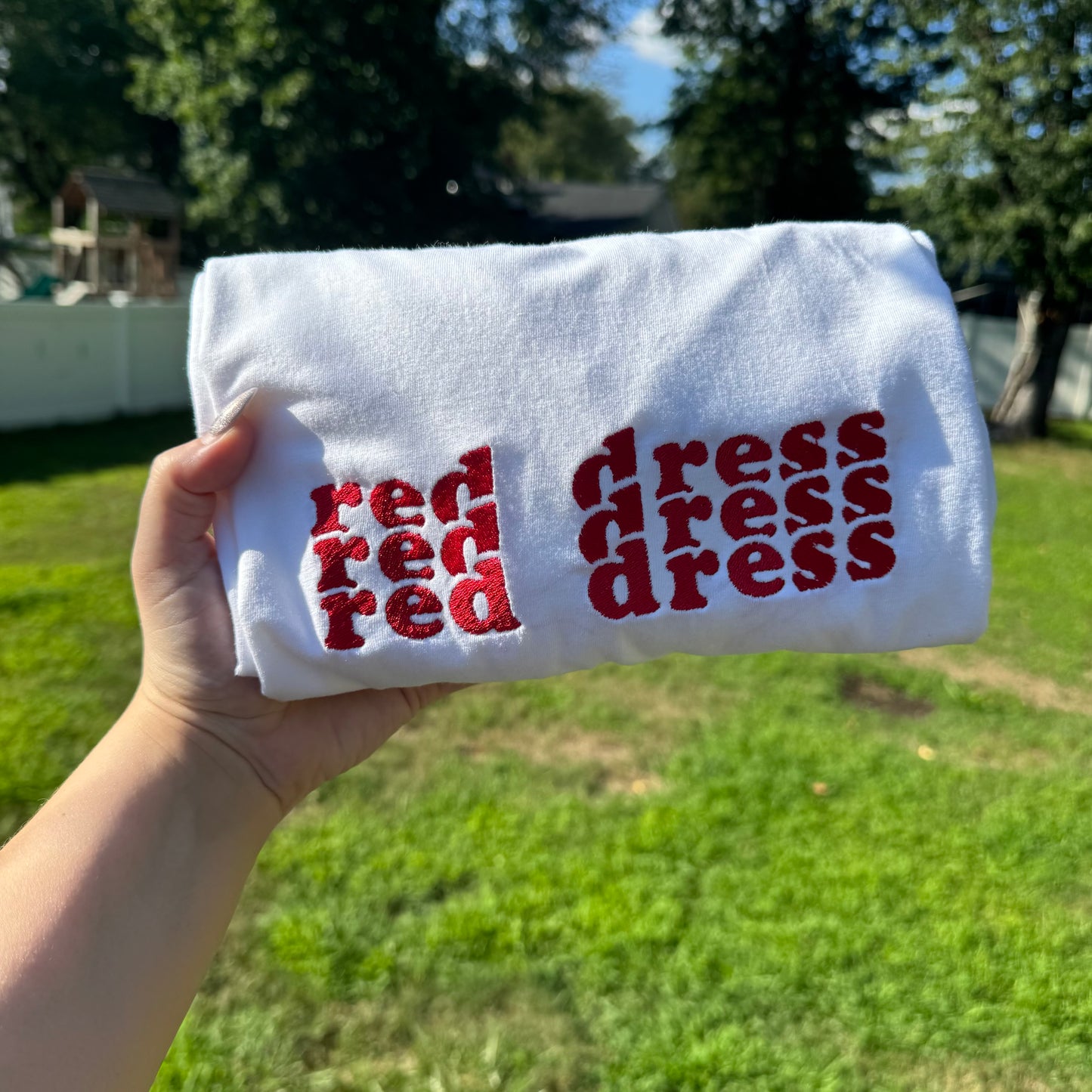Red Dress Embroidery