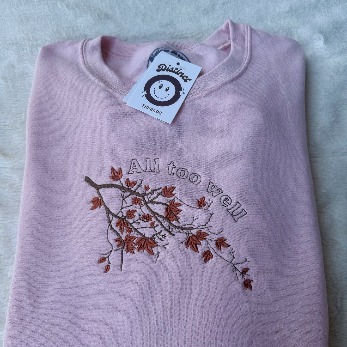 All Too Well Taylor Inspired Embroidered Crewneck Sweatshirt