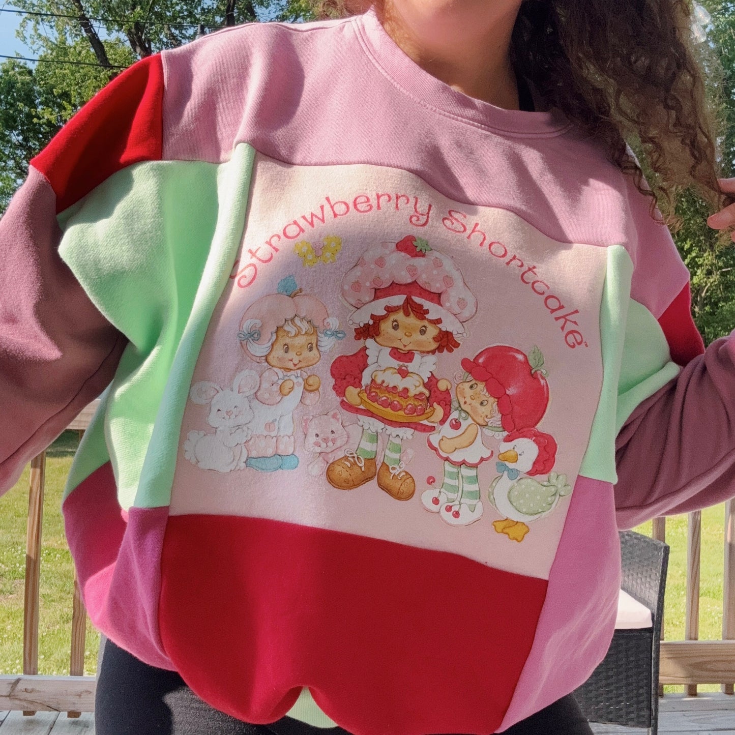 Strawberry Shortcake Patchwork Crew - Size S-XL
