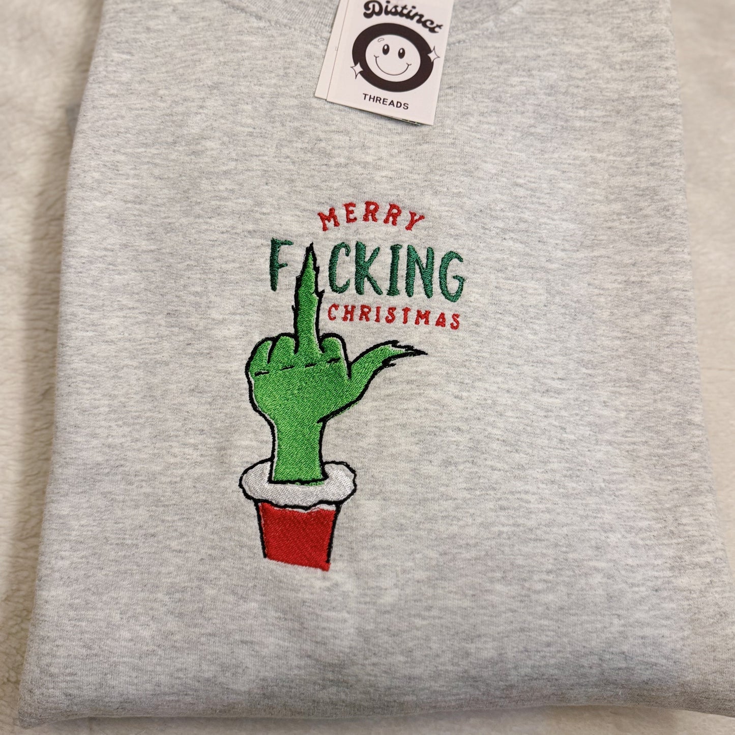 Merry F*cking Christmas Embroidered Crewneck Sweatshirt