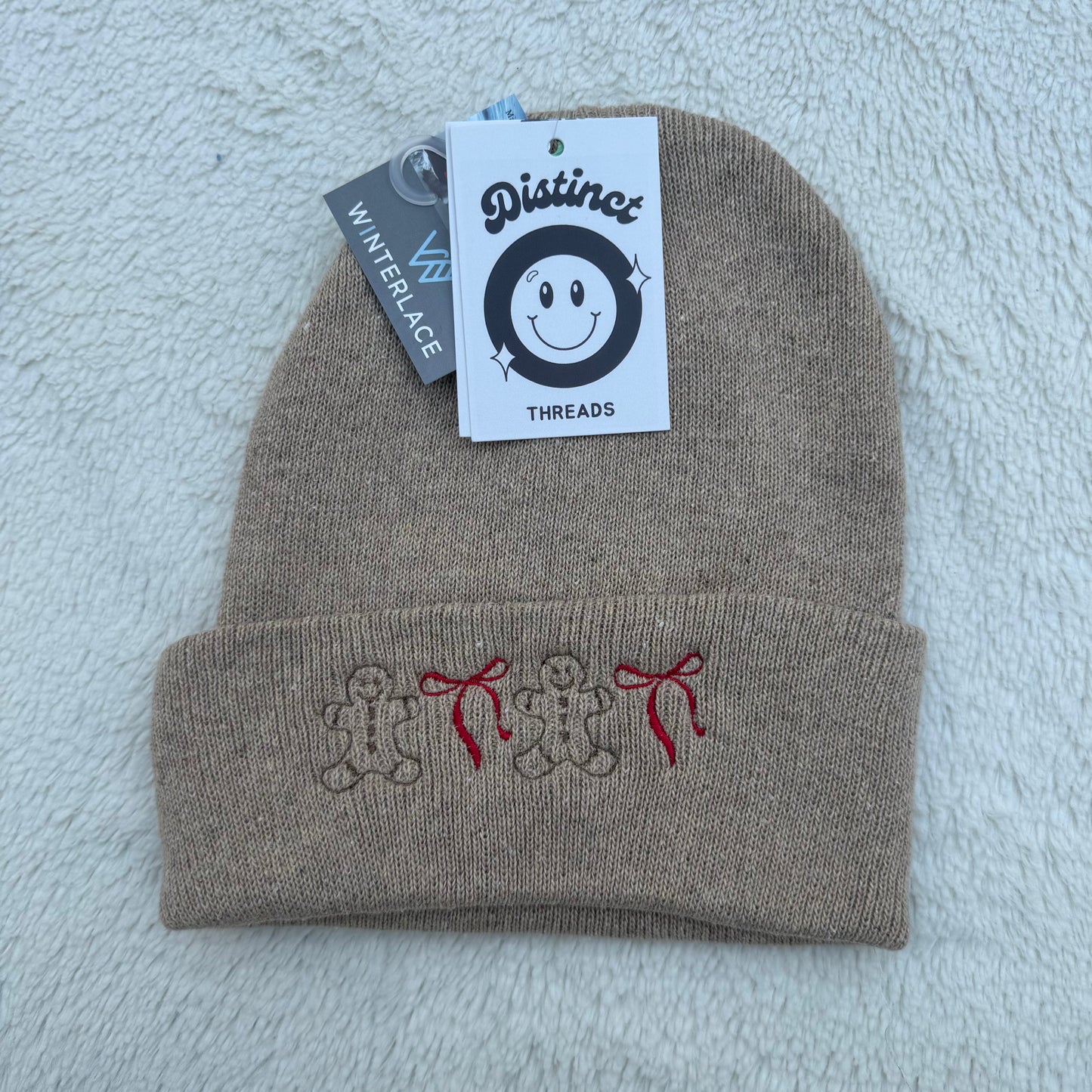 Christmas Bows Embroidered Beanie