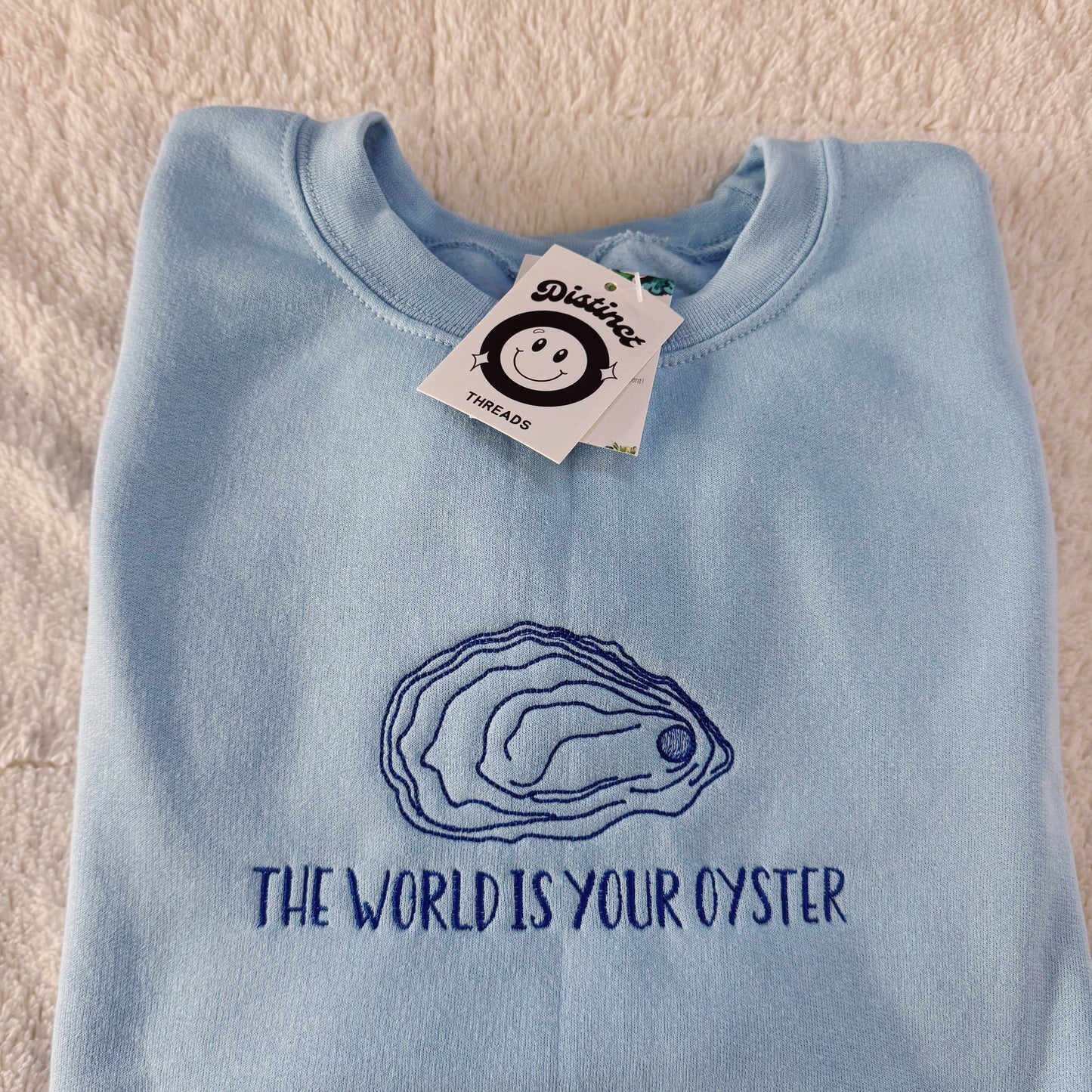 The World Is Your Oyster Embroidered Crewneck Sweatshirt