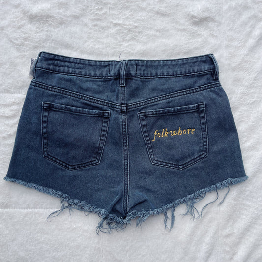 Taylor Inspired Folklore Pacsun Embroidered Jean Shorts - Size 27