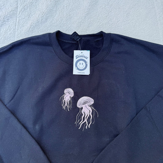 Pink Jellies Ready To Ship Embroidered Crew - Size Medium