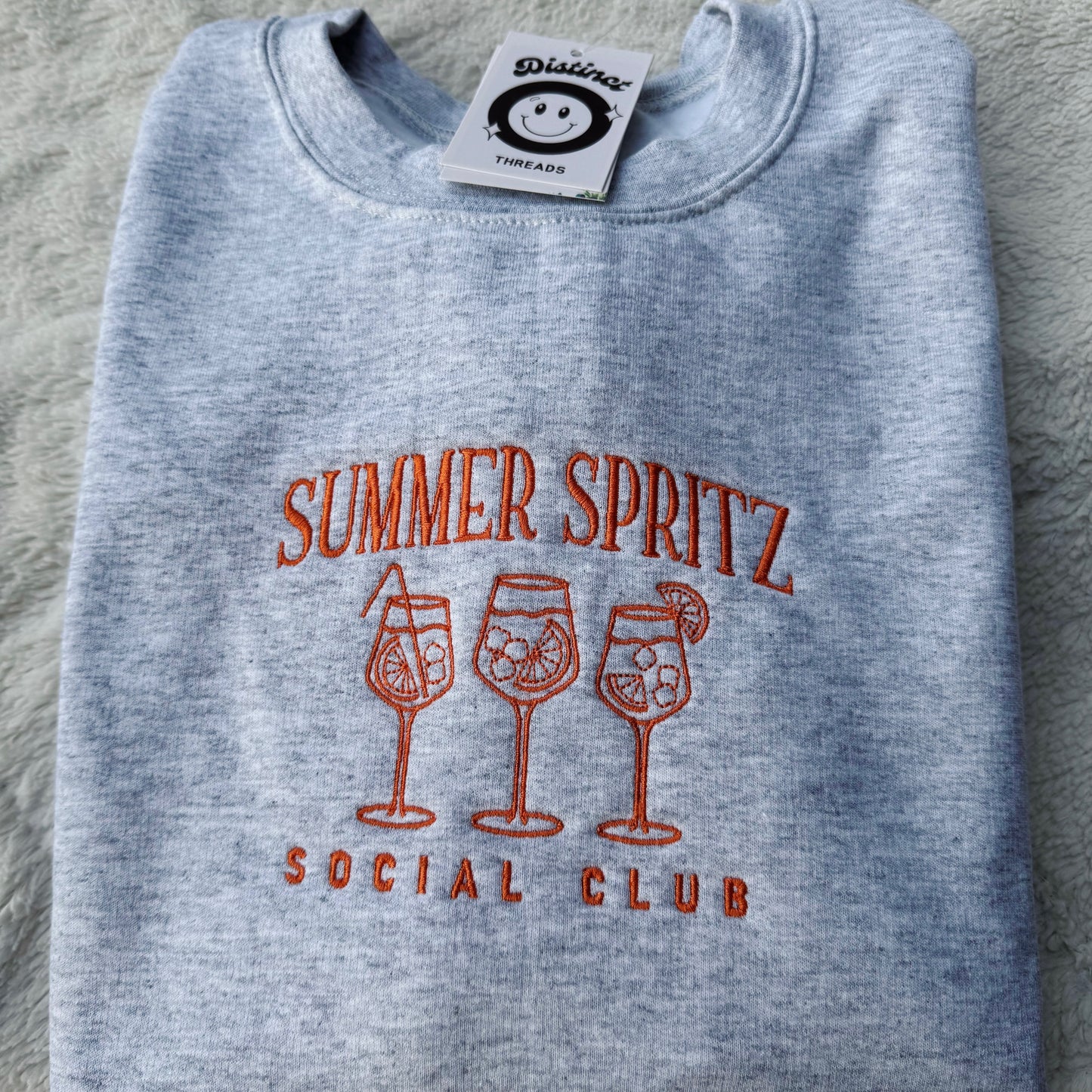 Summer Spritz Social Club Embroidered Crewneck Sweatshirt