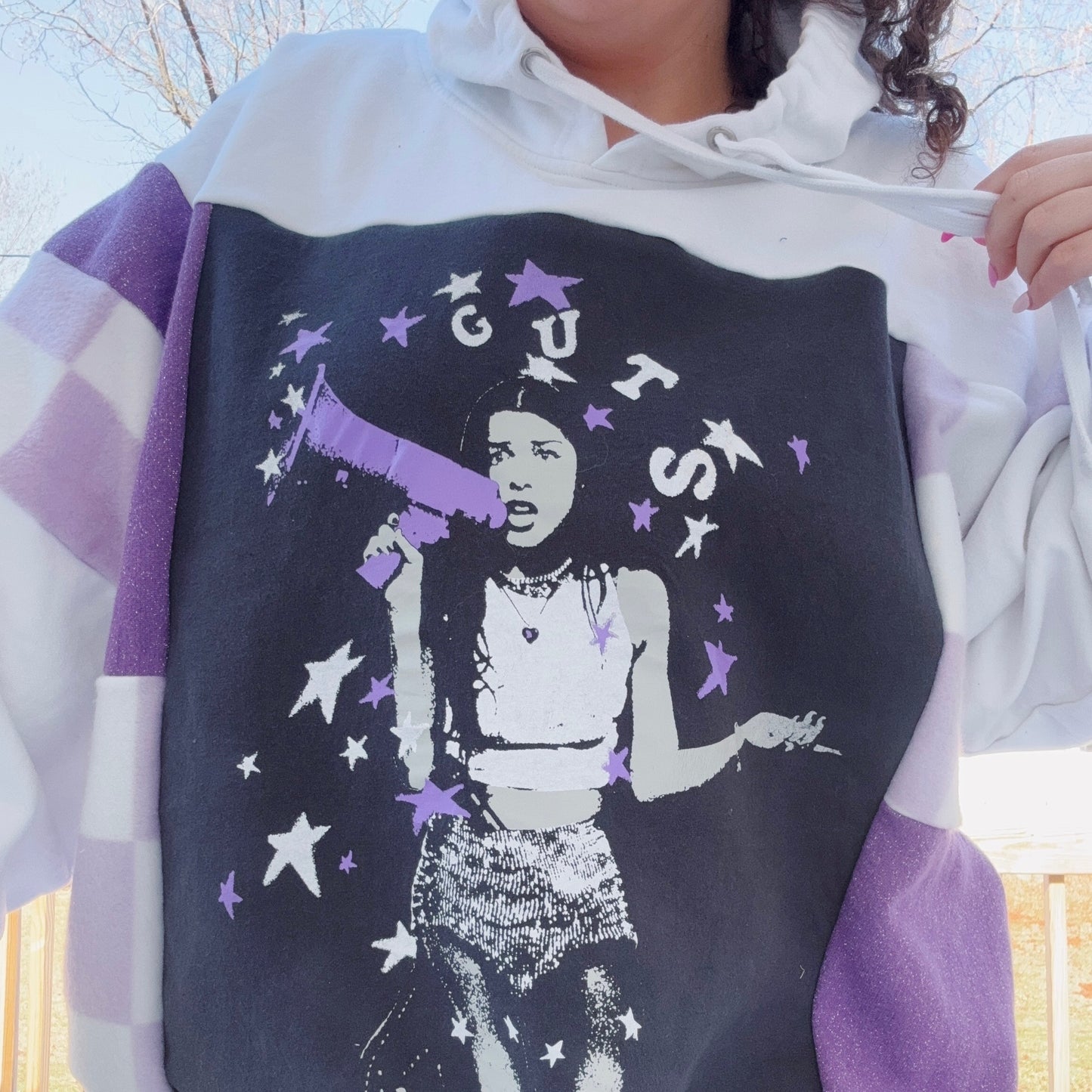 Guts Patchwork Hoodie - Size XS-2XL