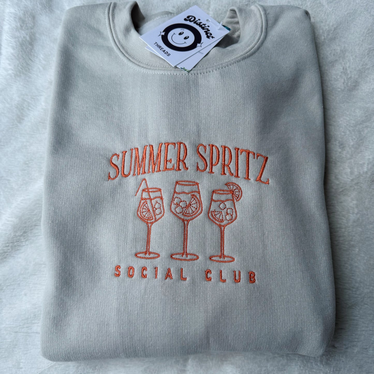 Summer Spritz Social Club Embroidered Crewneck Sweatshirt