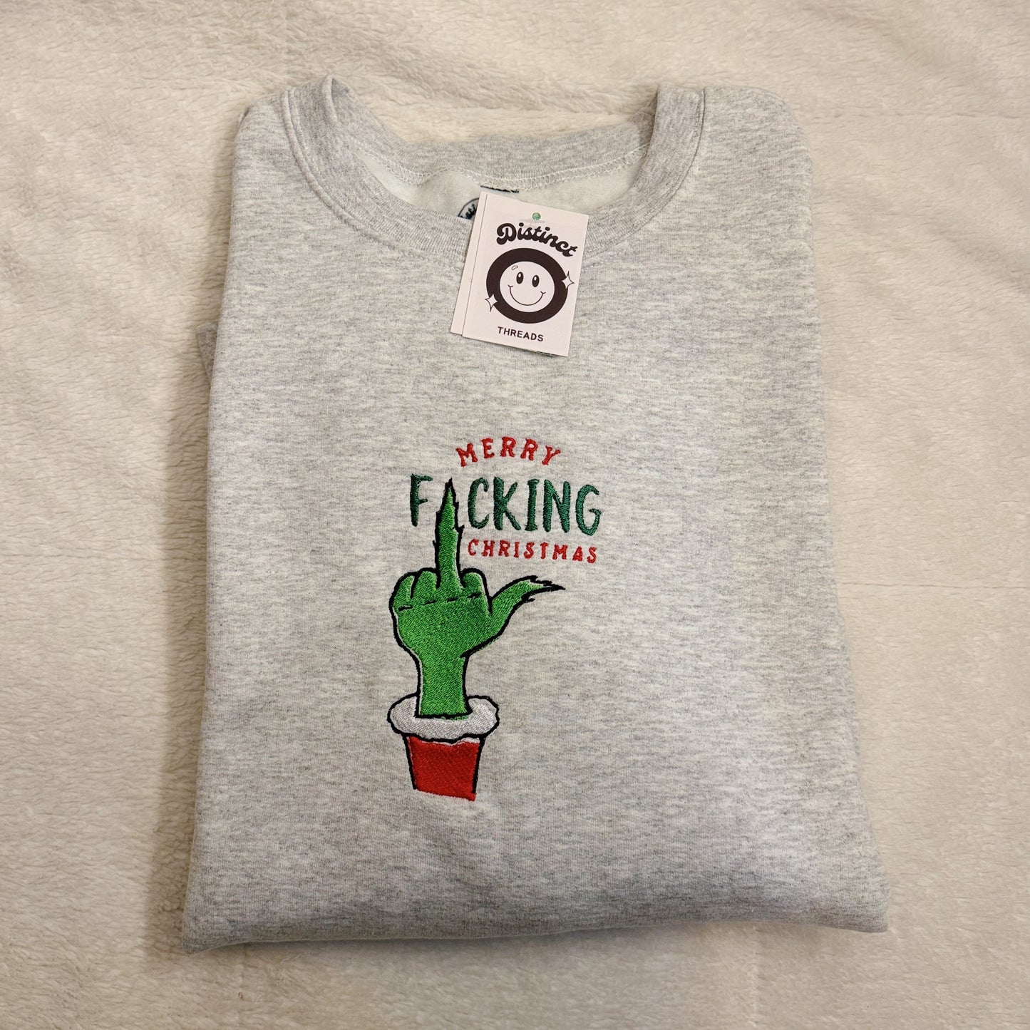 Merry F*cking Christmas Embroidered Crewneck Sweatshirt