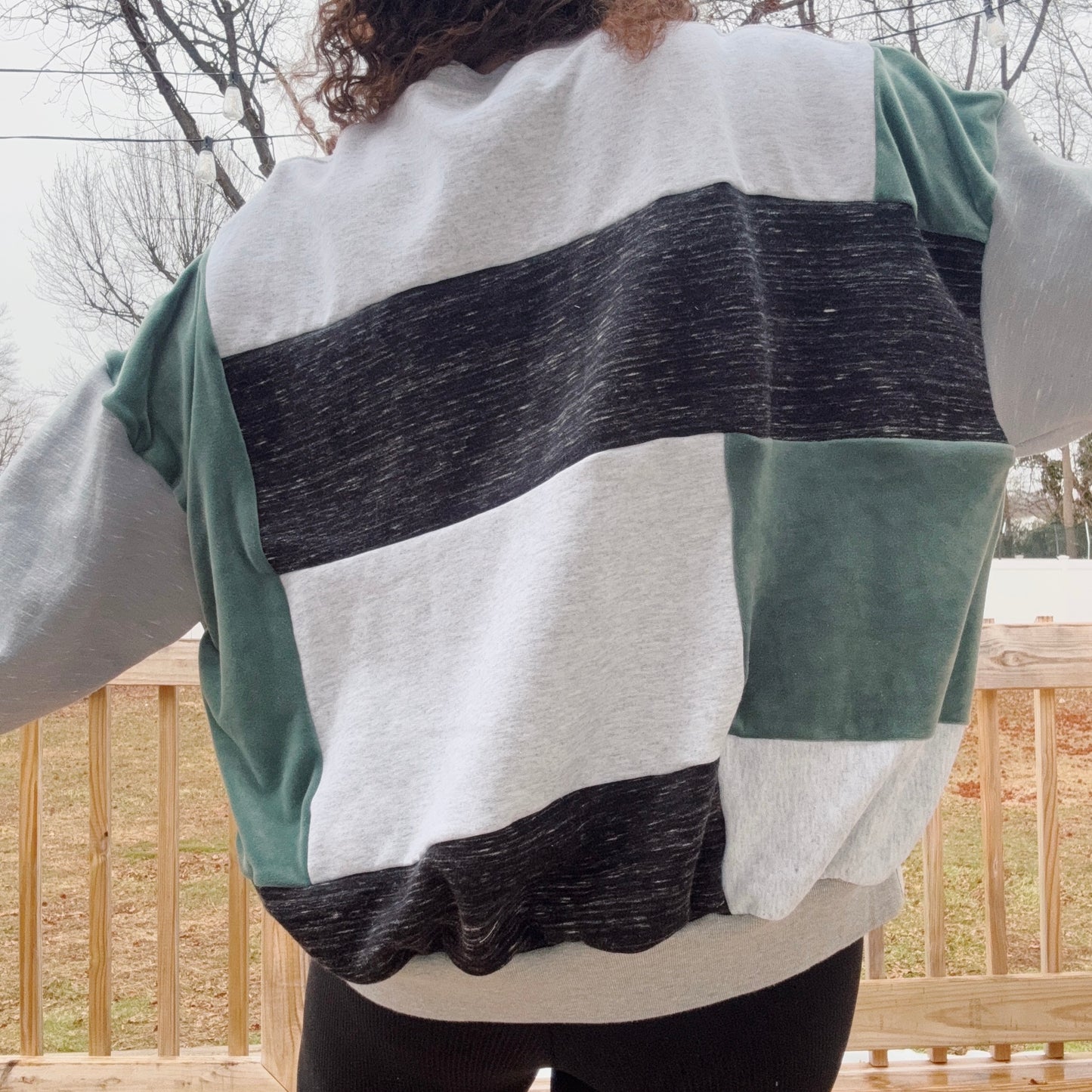 Birds Patchwork Crewneck - Size M-2XL