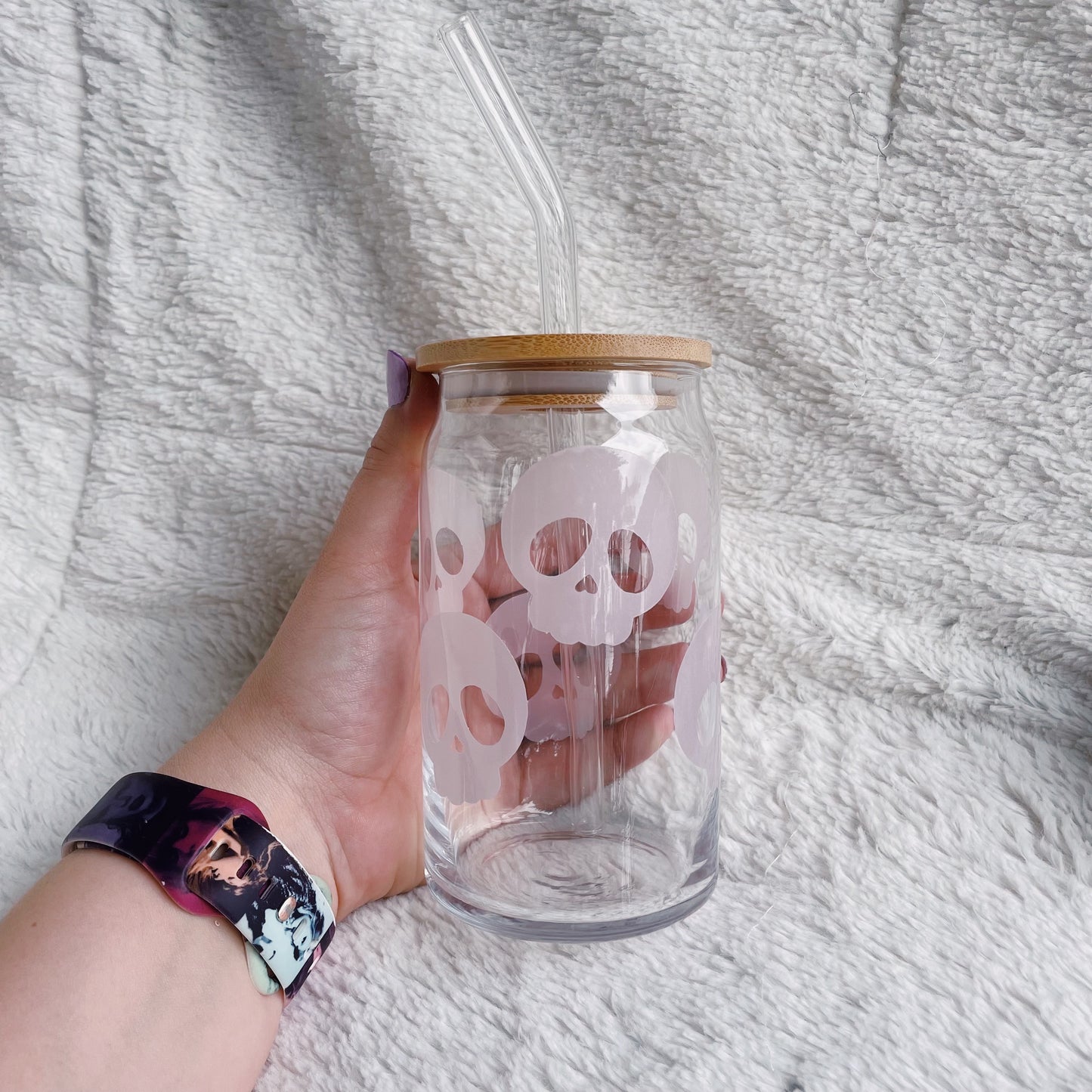 Skulls Color Changing Glass Cup