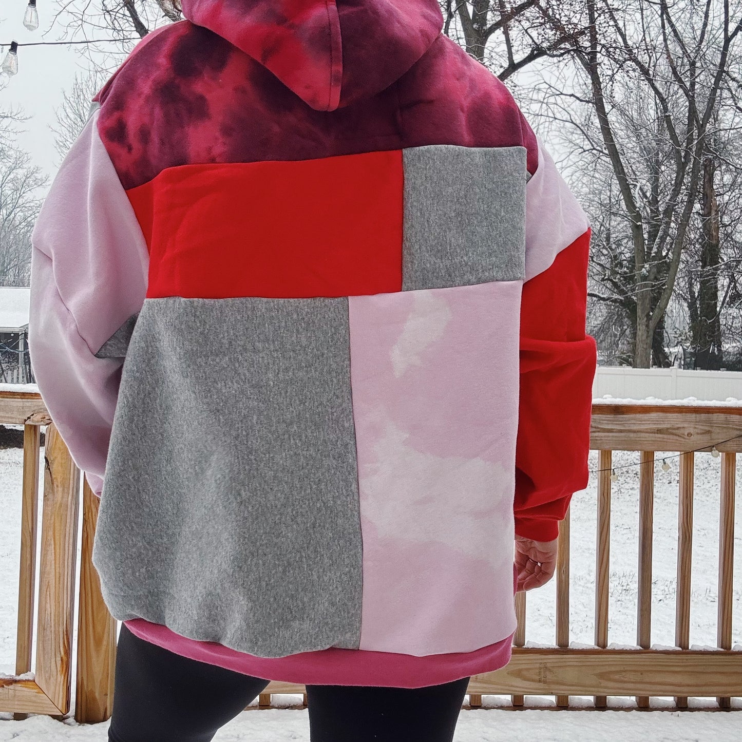 Very Berry Sundae Patchwork Hoodie - Size M-2XL