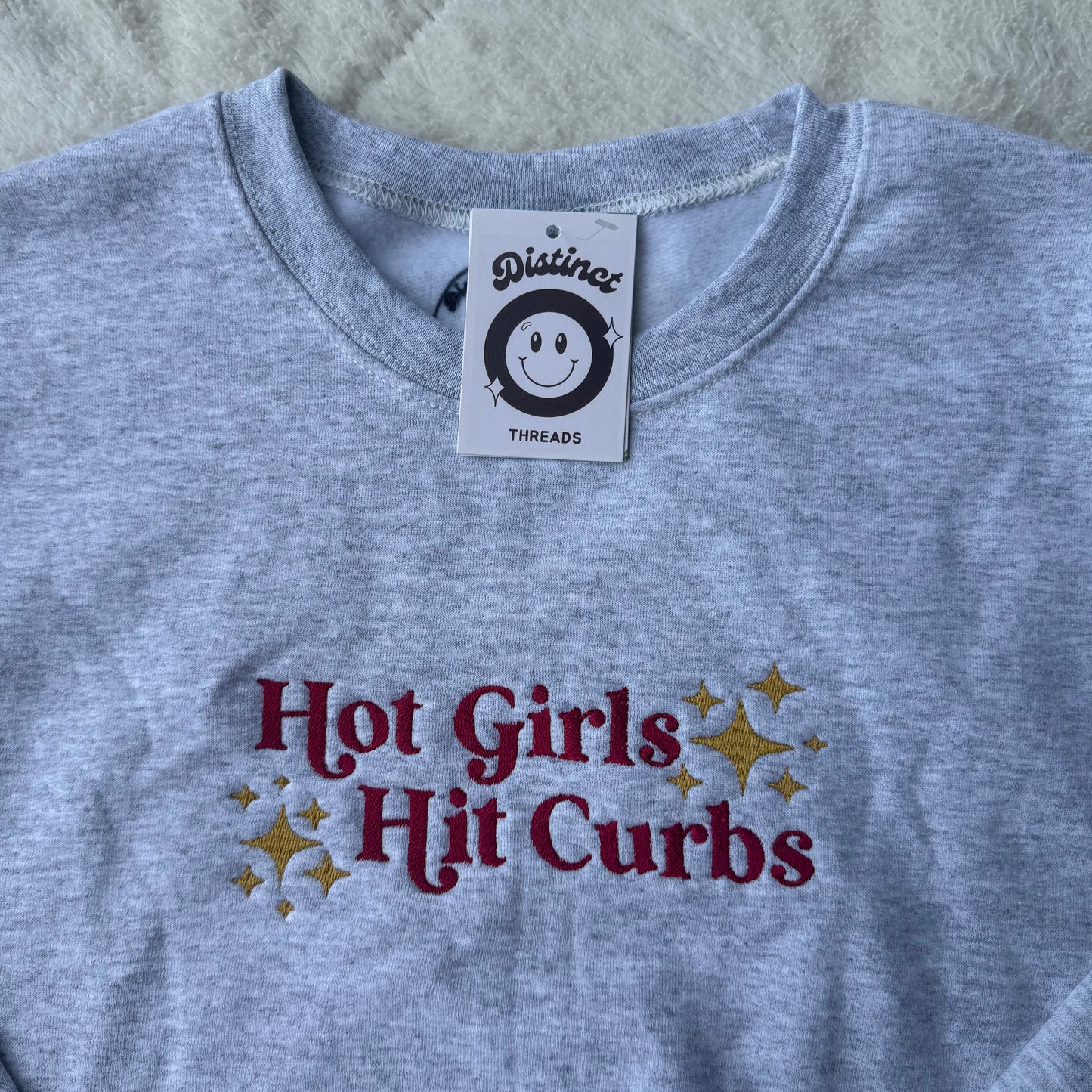Hot Girls Hit Curbs Ready To Ship Embroidered Crew - Size Small