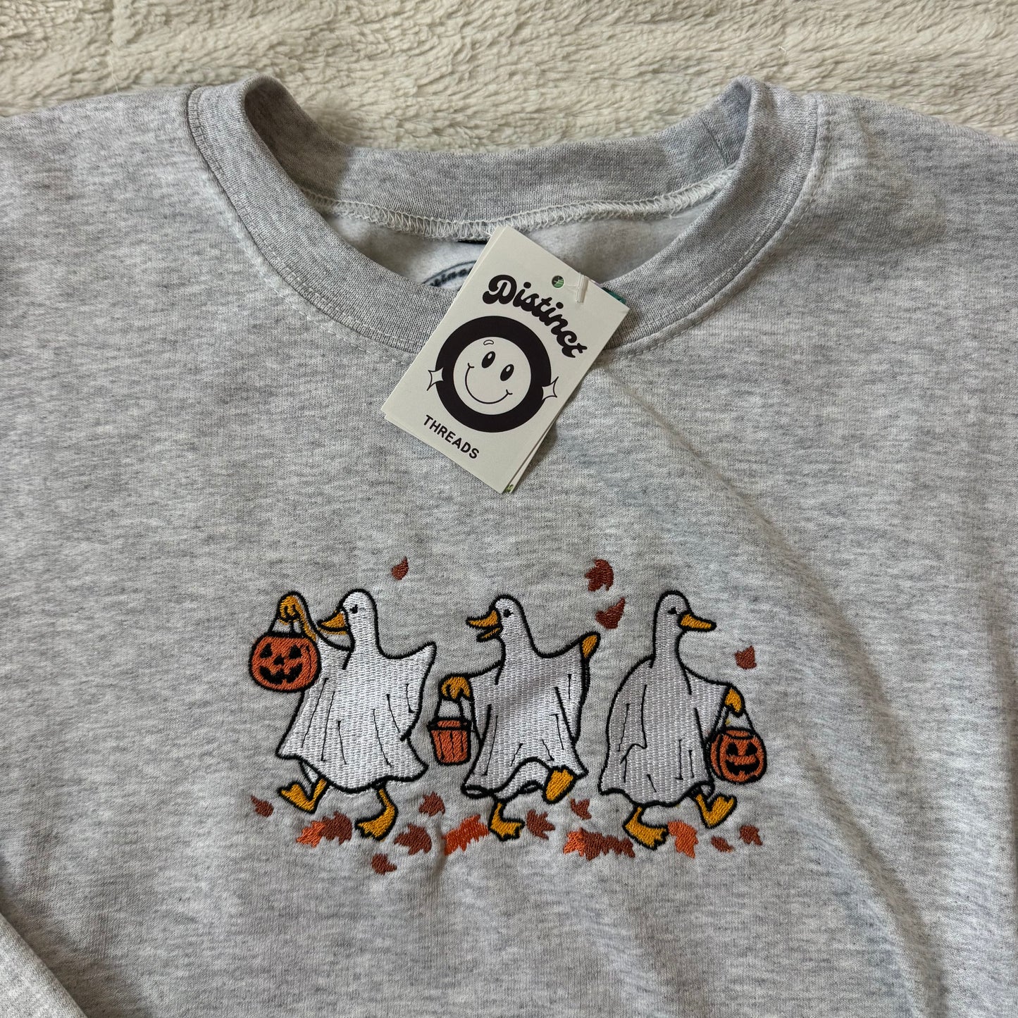 Ghost Ducks Ready To Ship Embroidered Crew - Size Large