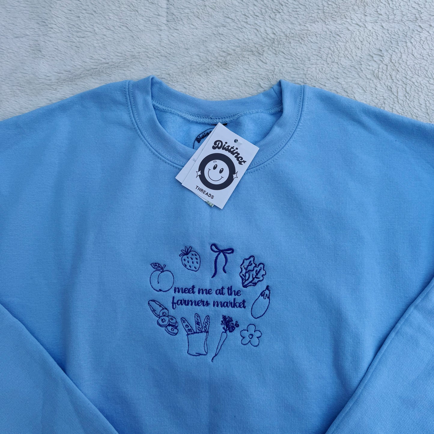 Meet Me At The Farmers Market Ready To Ship Embroidered Crew - Size Medium