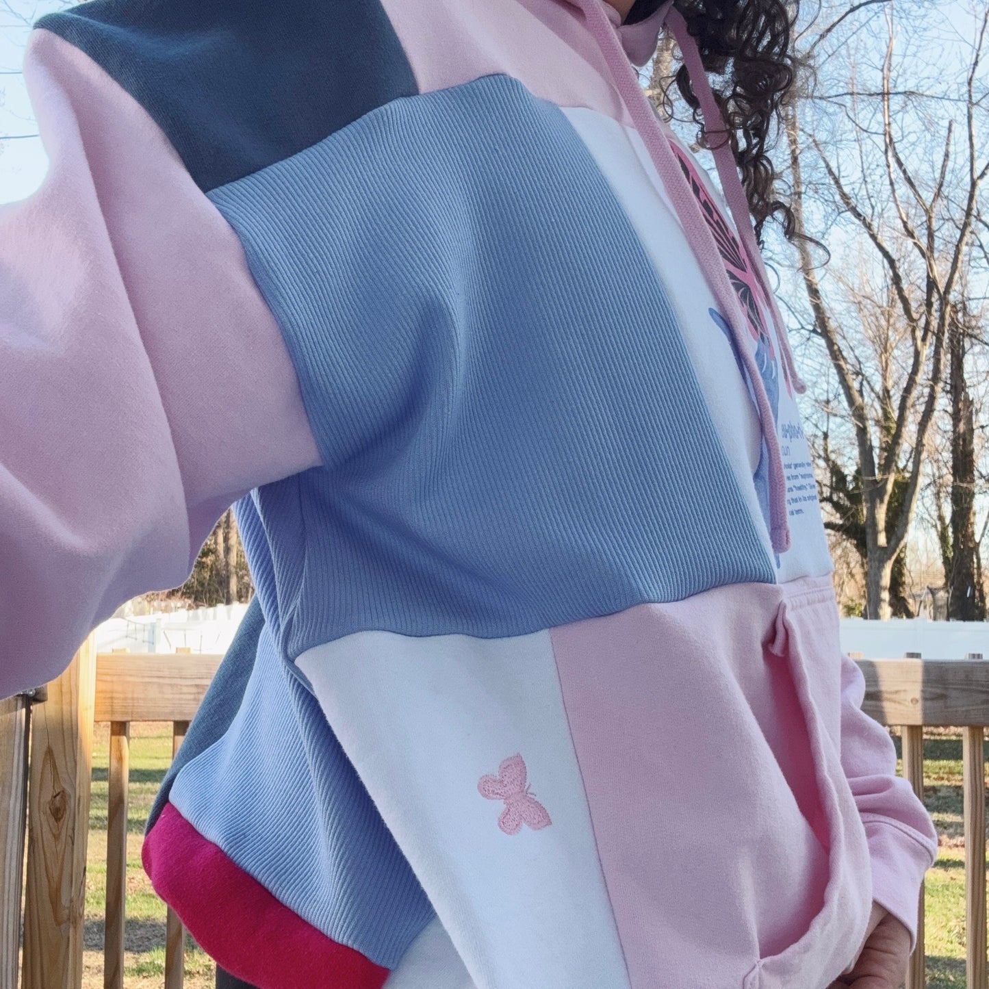 Euphoria Butterfly Patchwork Hoodie - Size XS-XL