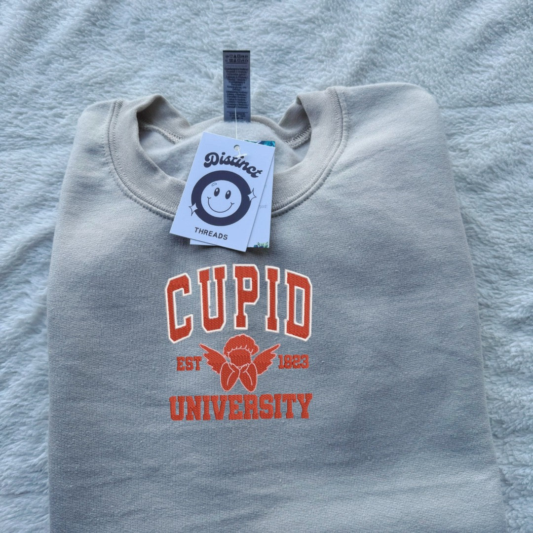 Cupid University Embroidered Crewneck Sweatshirt