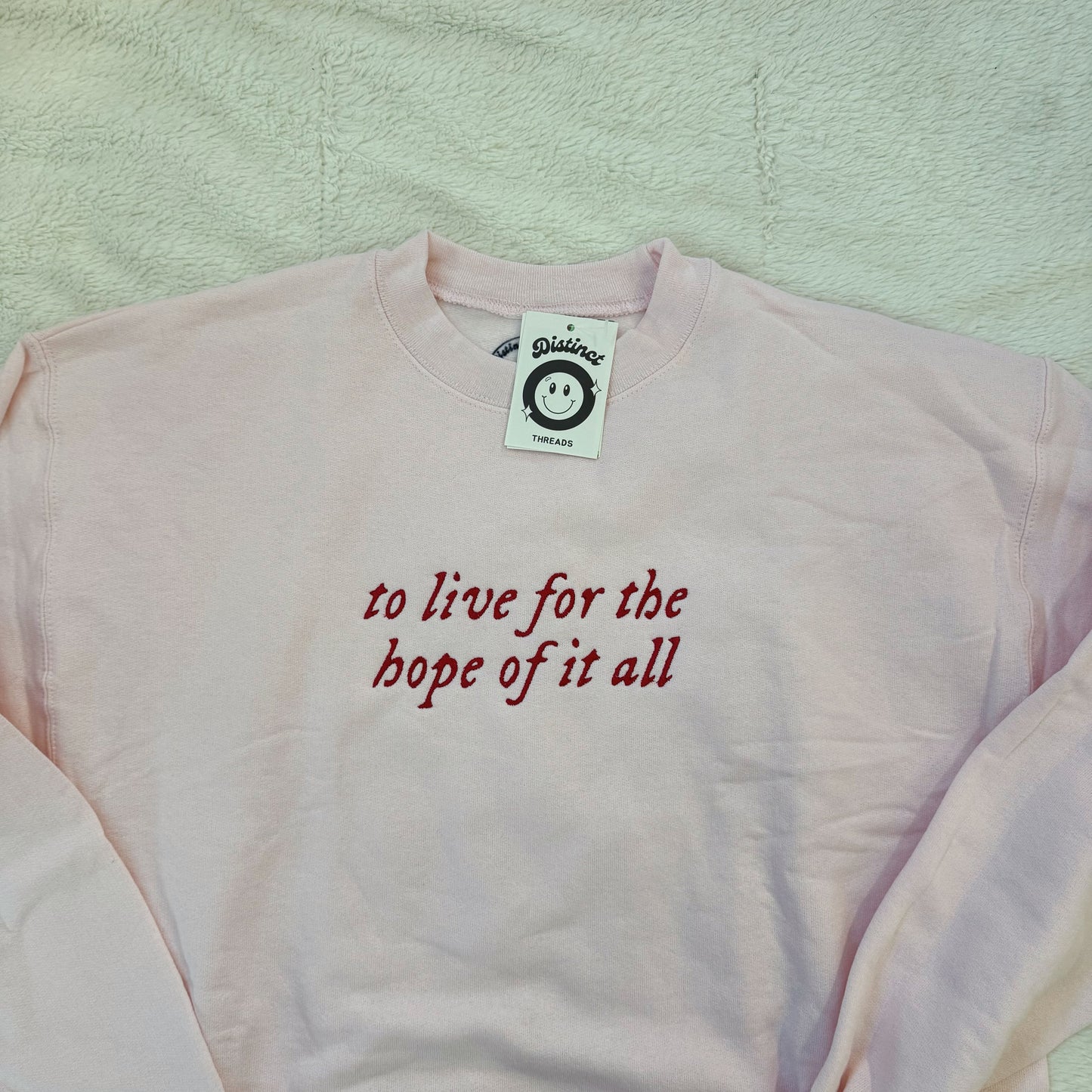 August Ready To Ship Embroidered Crew - Size Medium