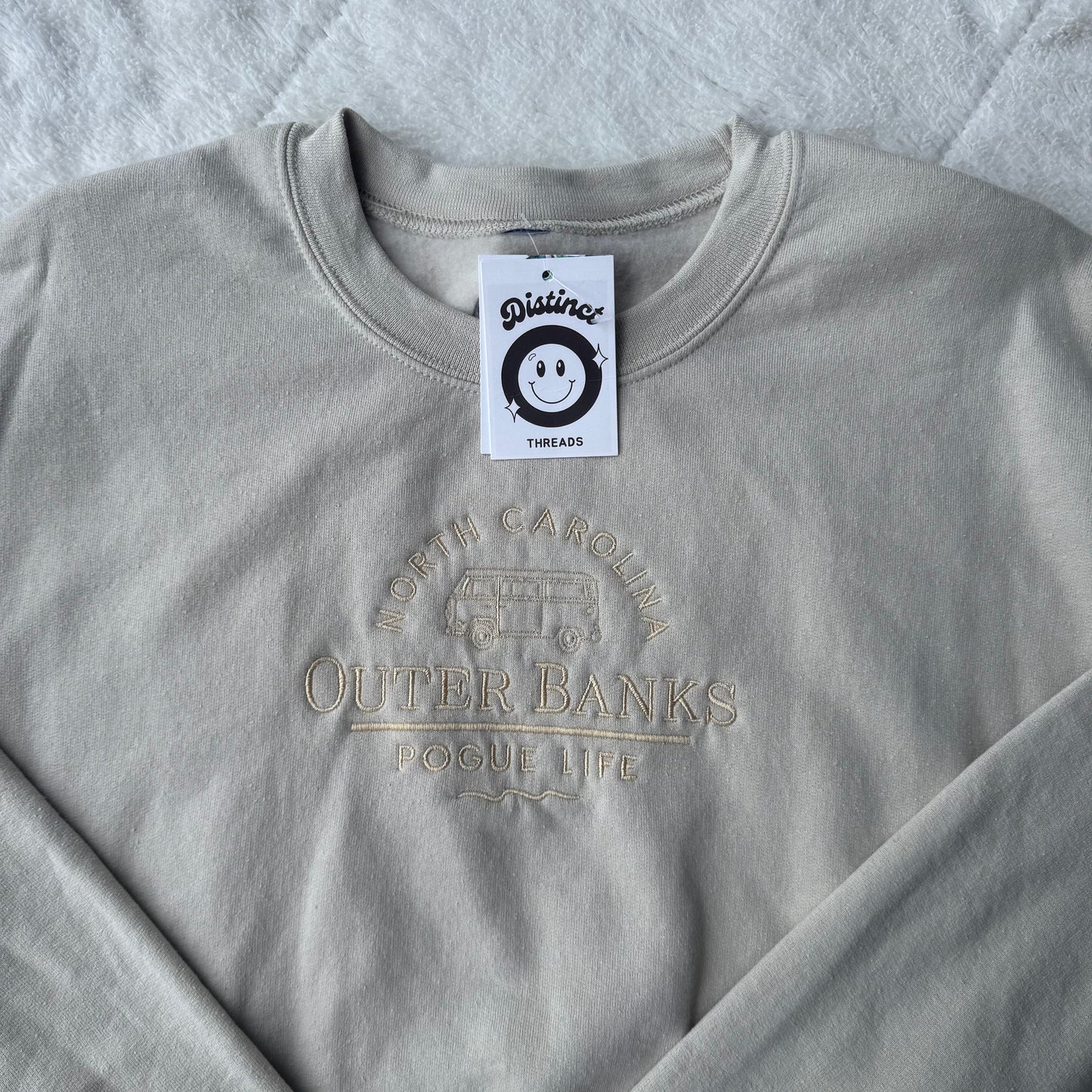 OBX Pouge Life Ready To Ship Embroidered Crew - Size Medium