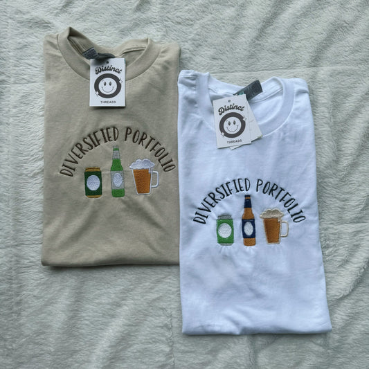 Diversified Portfolio Beer Embroidered T-Shirt