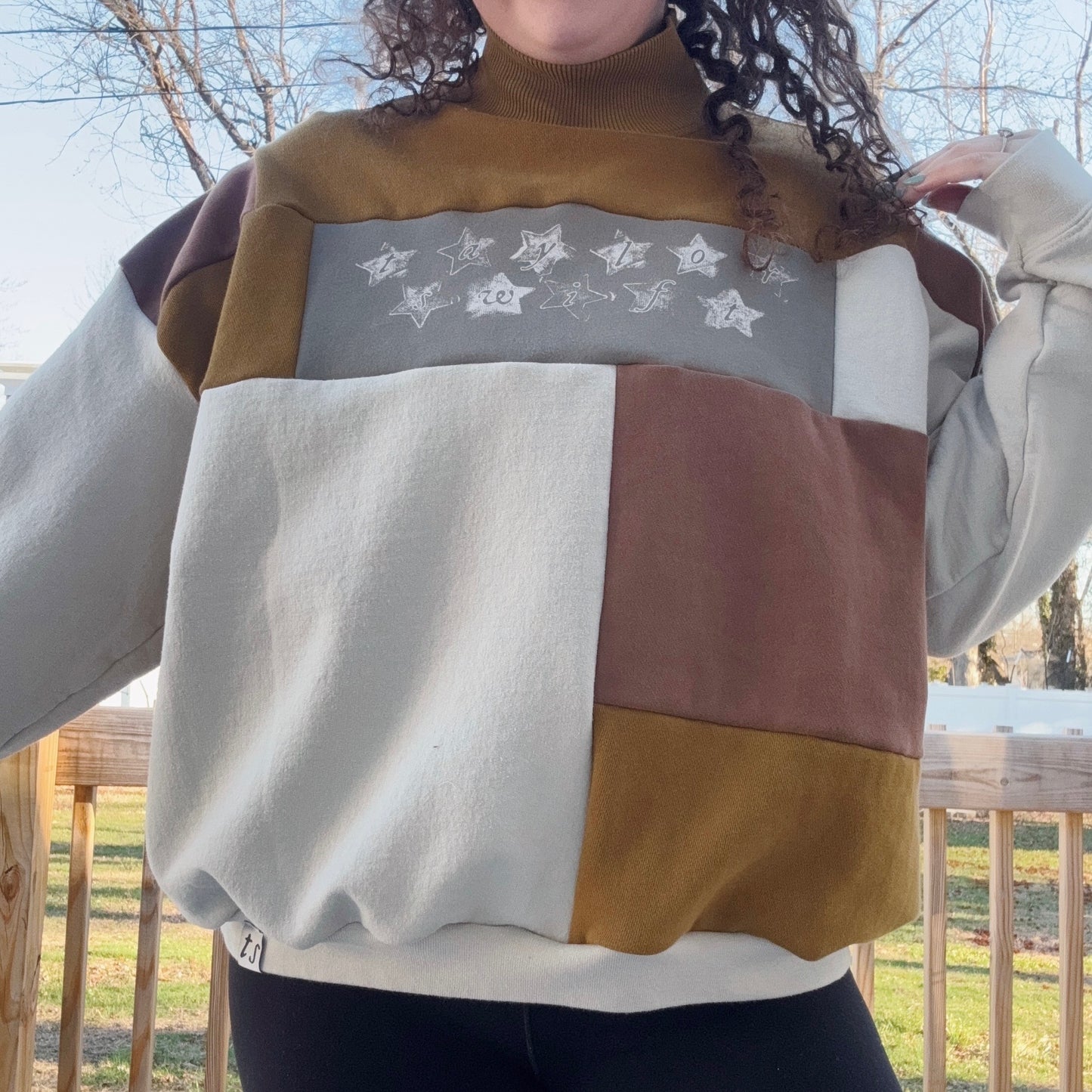 Taylor Patchwork Mockneck - Size XS-XL