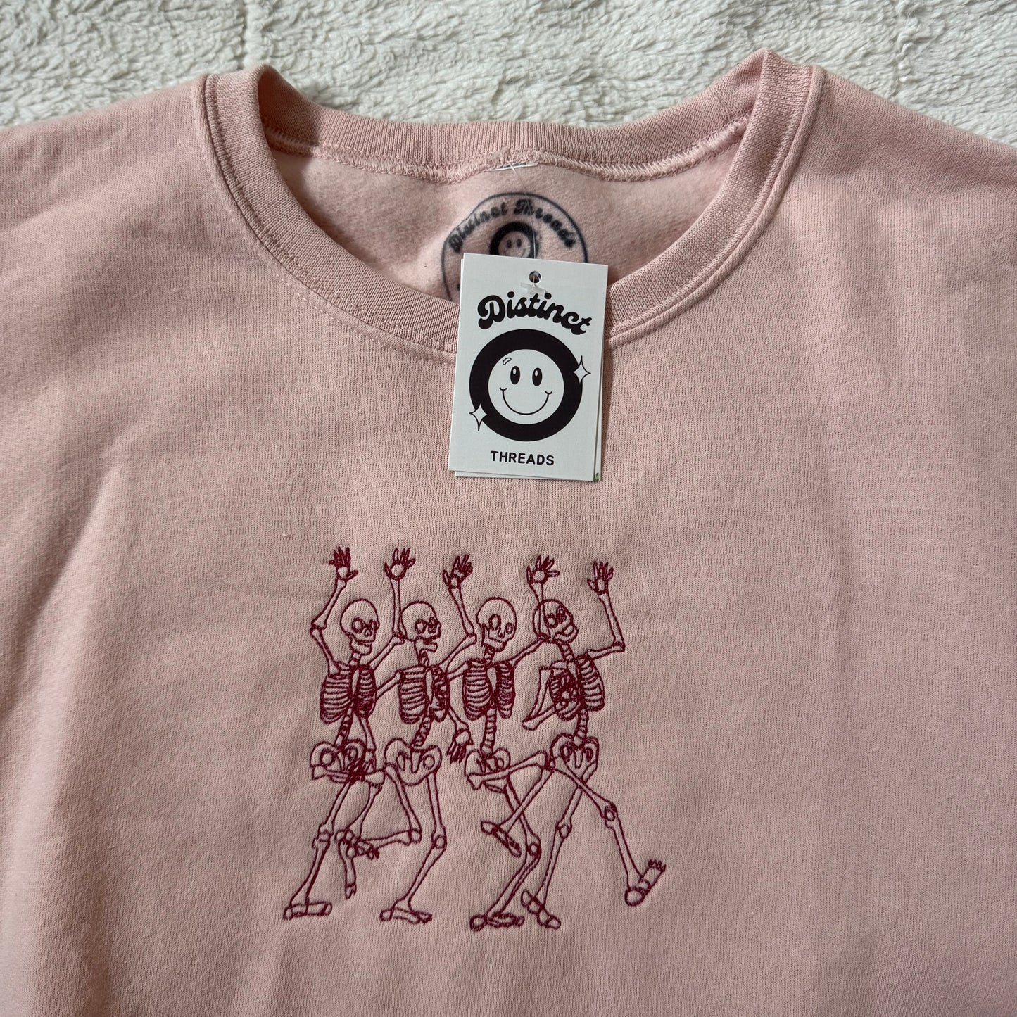 Dancing Skeletons Ready To Ship Embroidered Crew - Size XL
