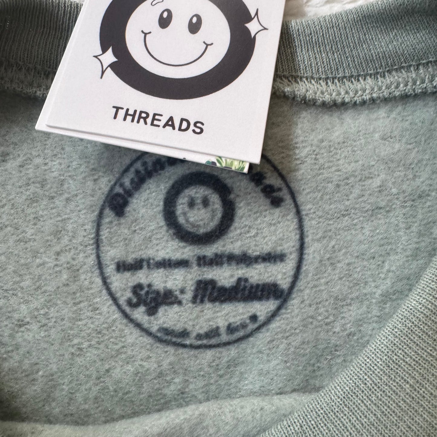 Ghost Walking Dog Ready To Ship Embroidered Crew - Size Medium