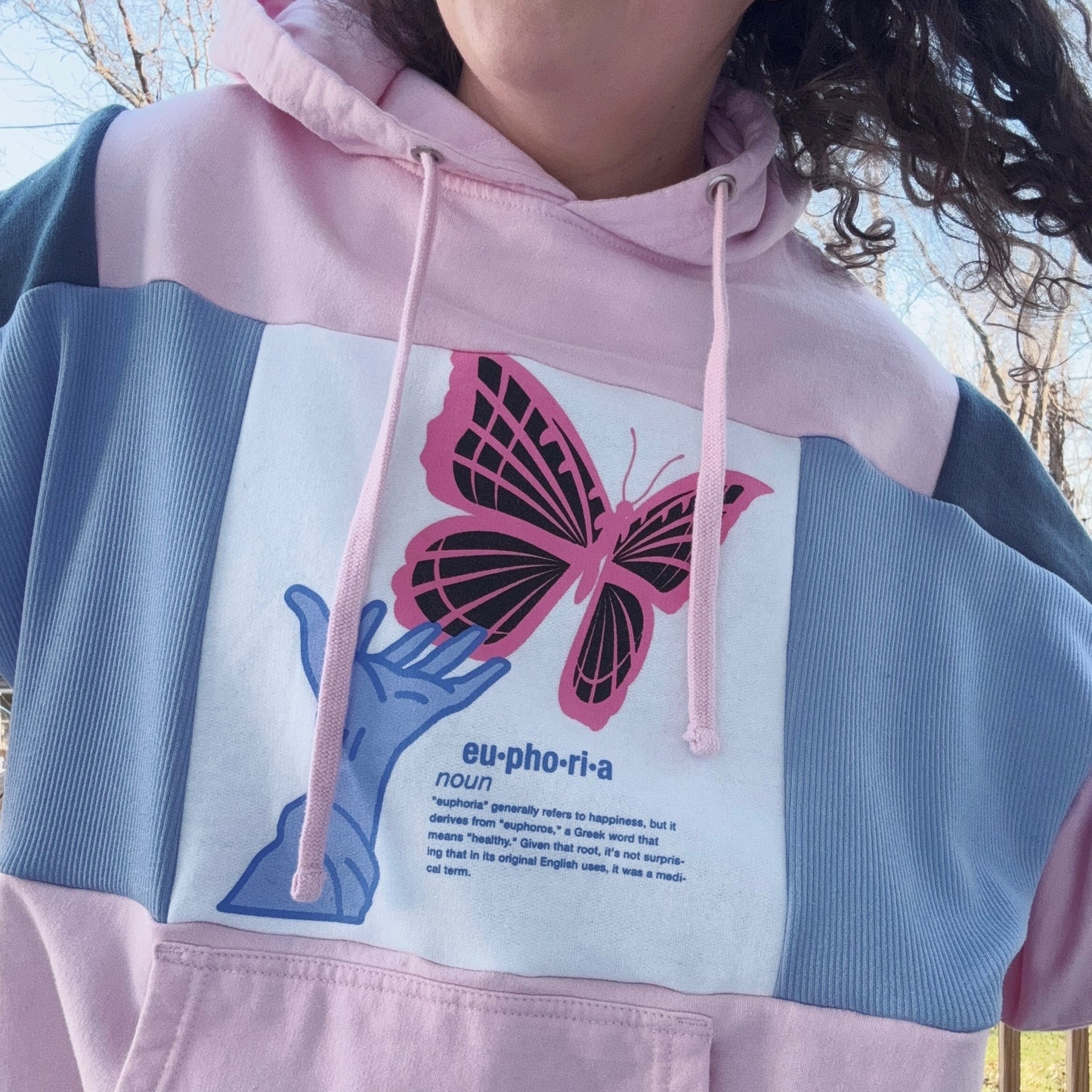 Euphoria Butterfly Patchwork Hoodie - Size XS-XL