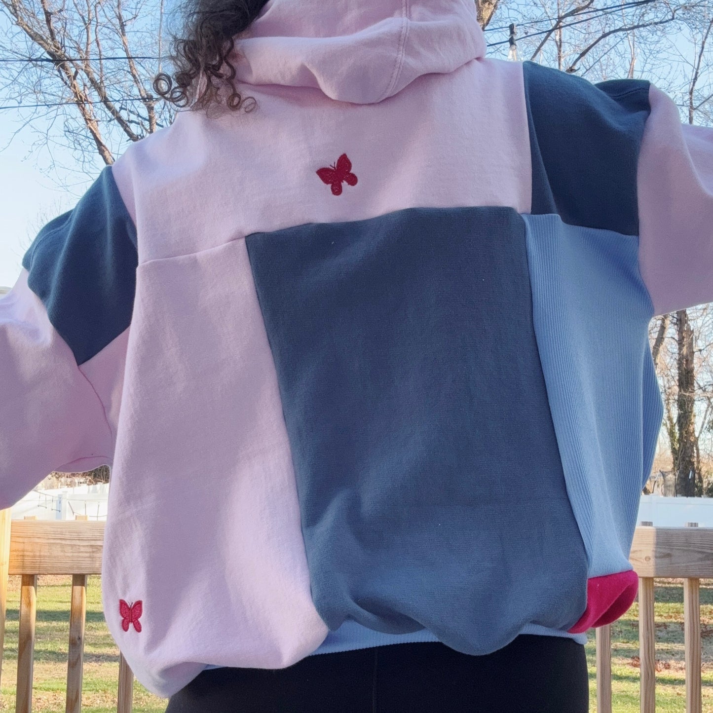 Euphoria Butterfly Patchwork Hoodie - Size XS-XL