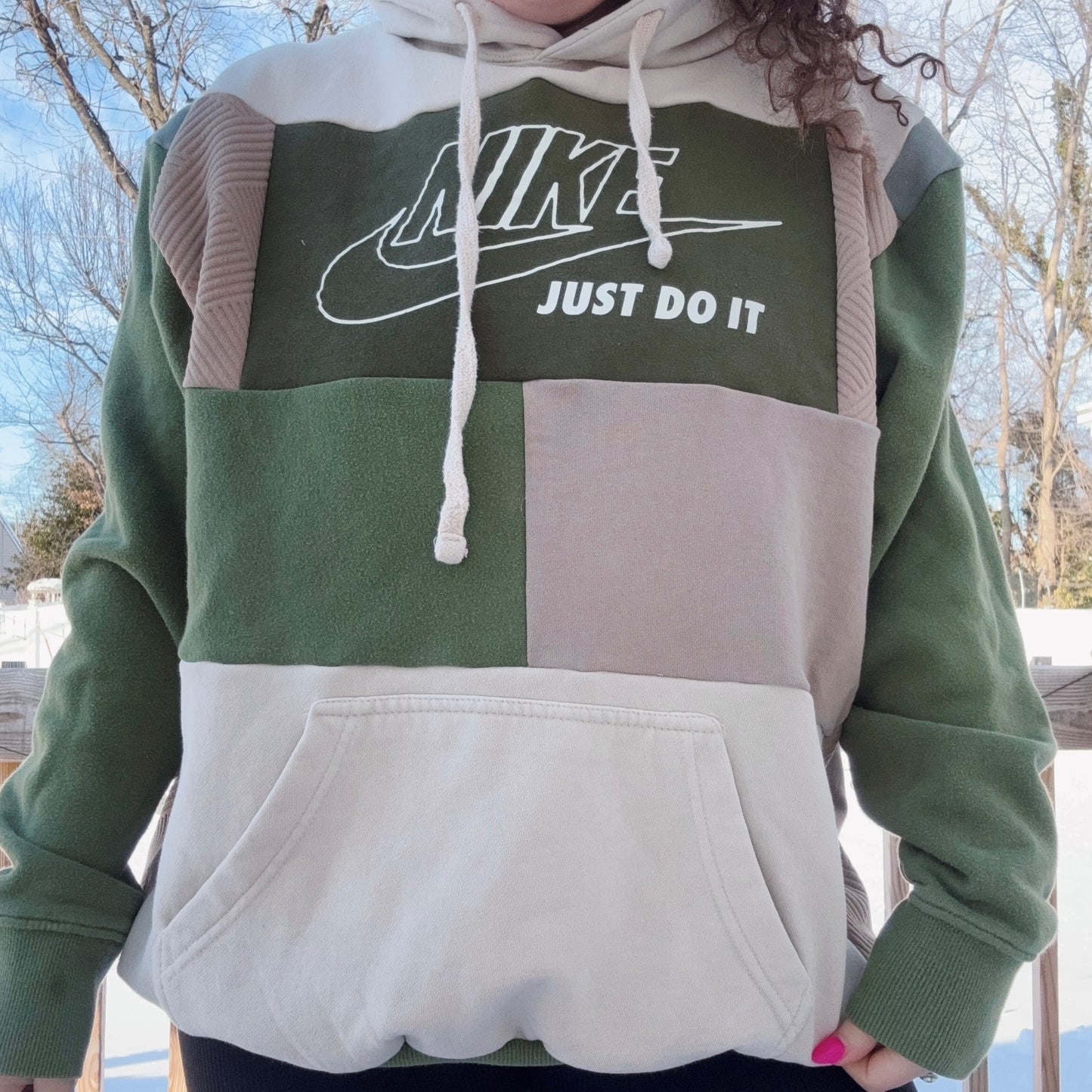 Woodlands Patchwork Hoodie - Size S-XL