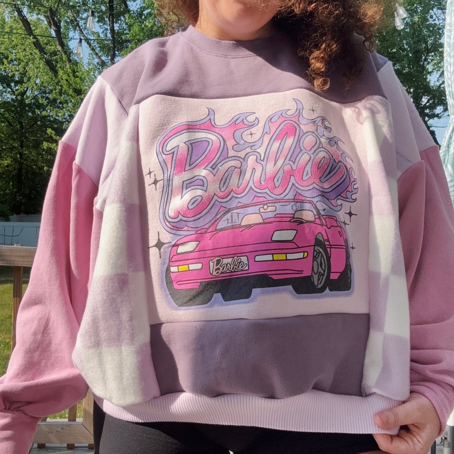 Barbie Girl Patchwork Crew - Size S-2XL