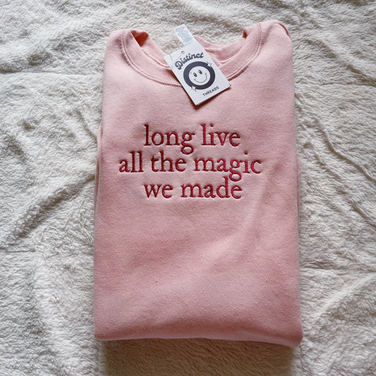 Long Live Taylor Inspired Embroidered Crewneck Sweatshirt