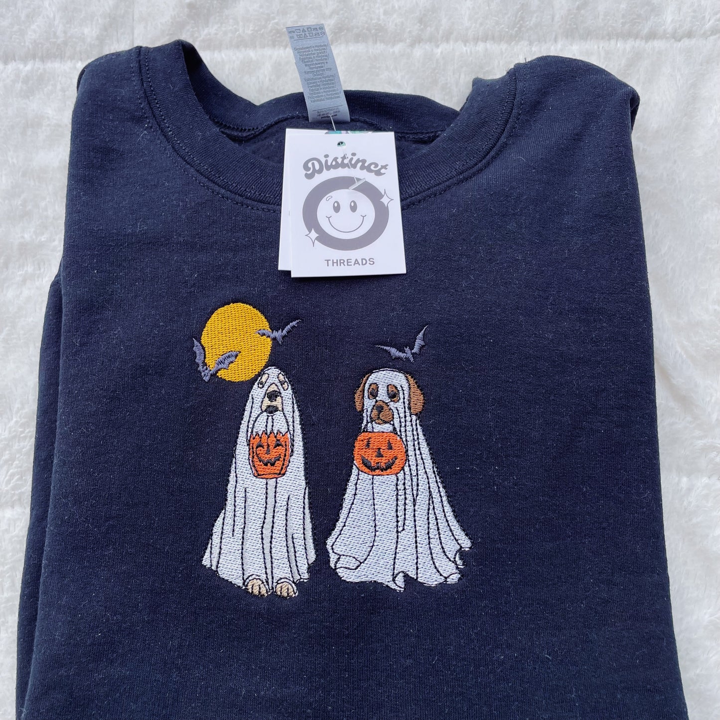 Ghost Dogs Embroidered Crewneck Sweatshirt