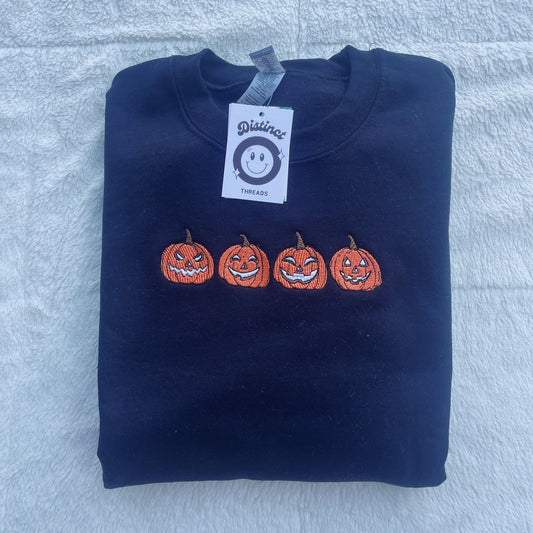 Jack-O-Lanterns Embroidered Crewneck Sweatshirt