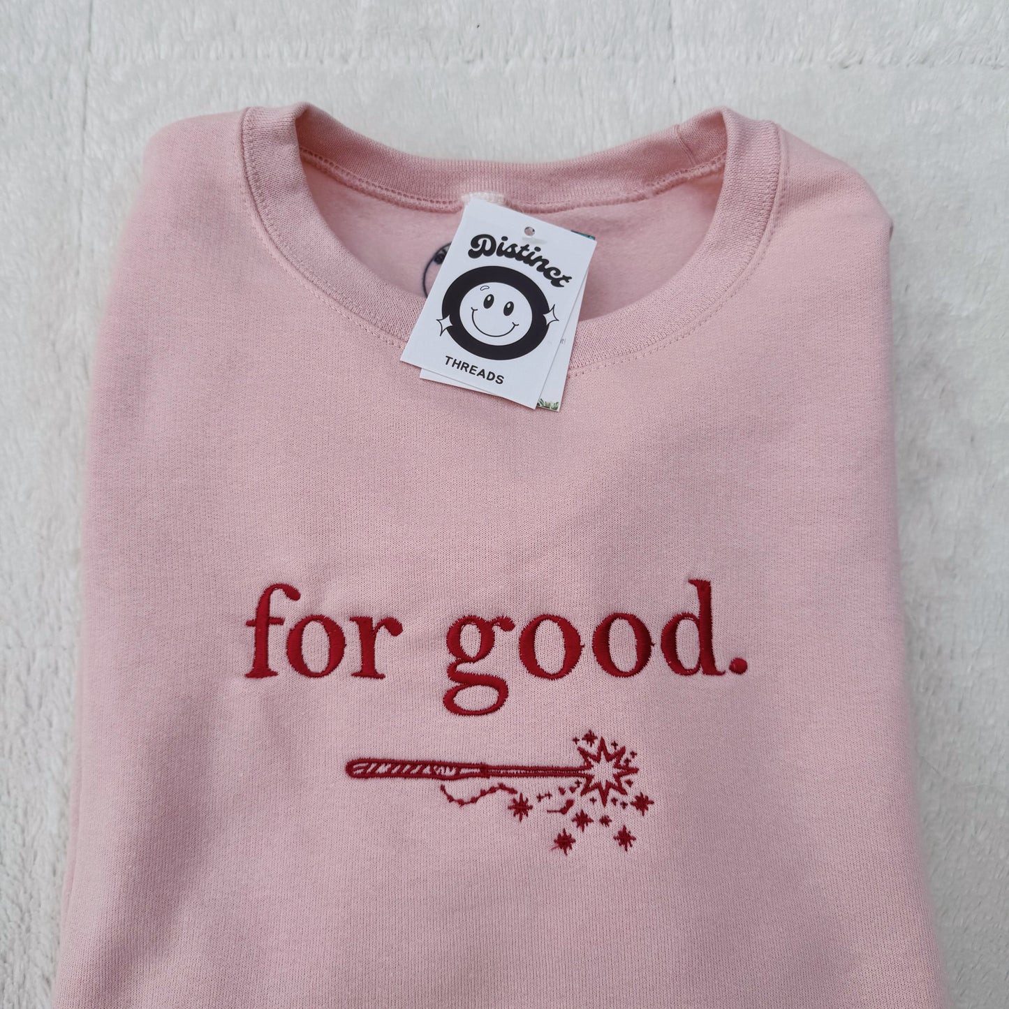 For Good Embroidered Crewneck Sweatshirt