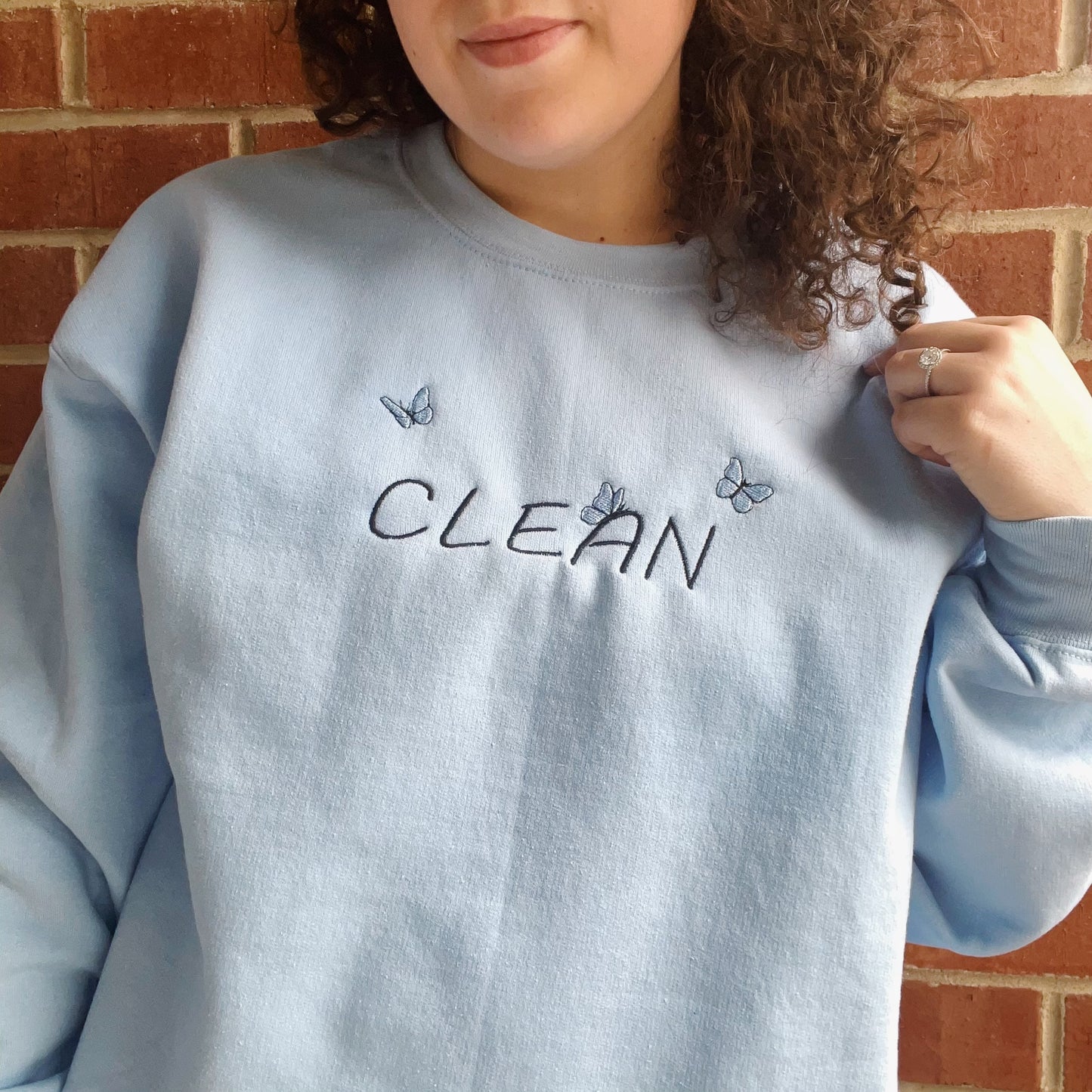 Clean Taylor Inspired Embroidered Crewneck Sweatshirt