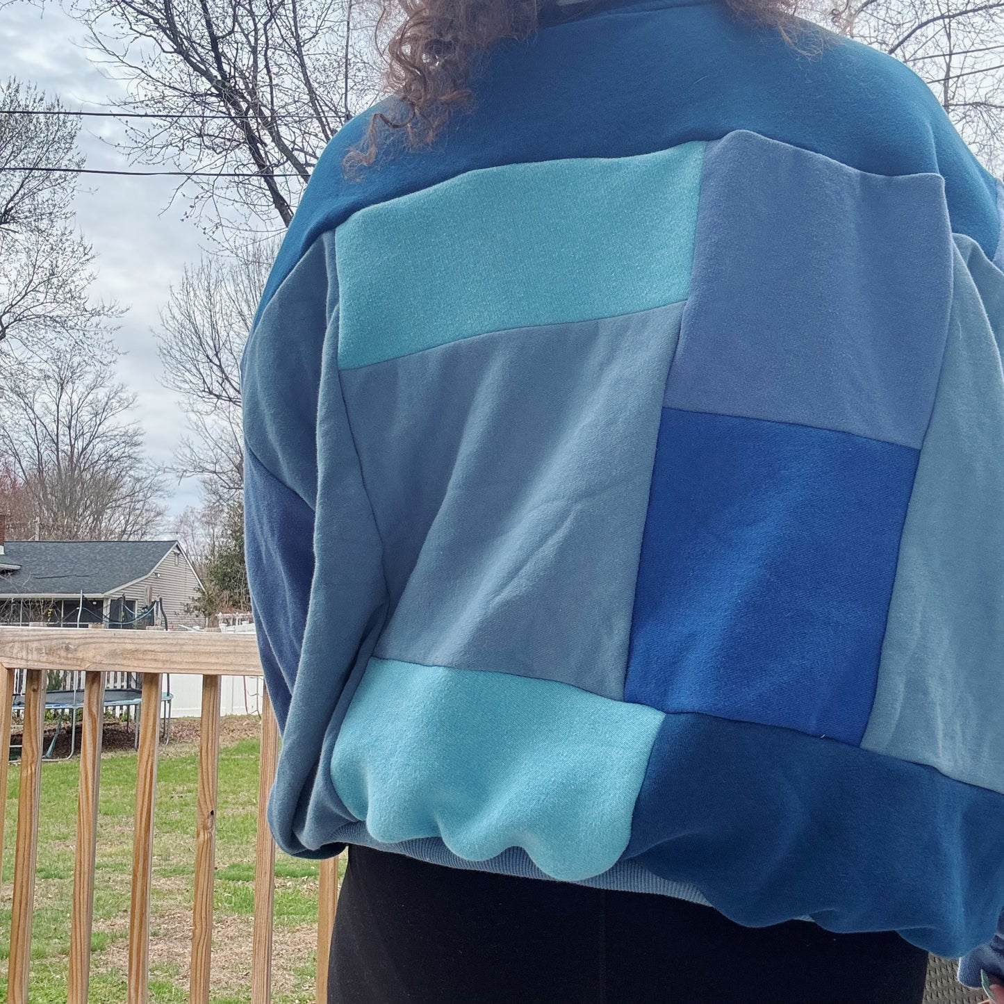 Ed Divide Patchwork Crewneck - Size XS-2XL
