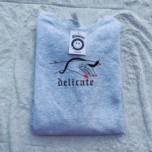 Delicate Taylor Inspired Embroidered Crewneck Sweatshirt