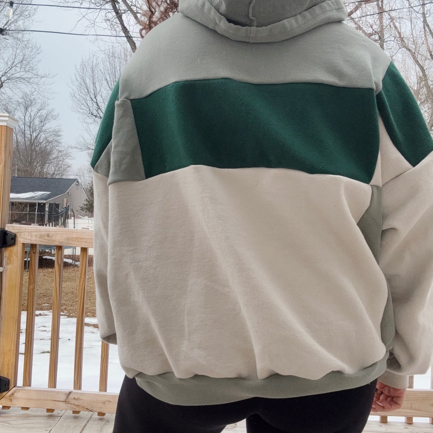 Philadelphia Football Patchwork Hoodie - Size S-2XL